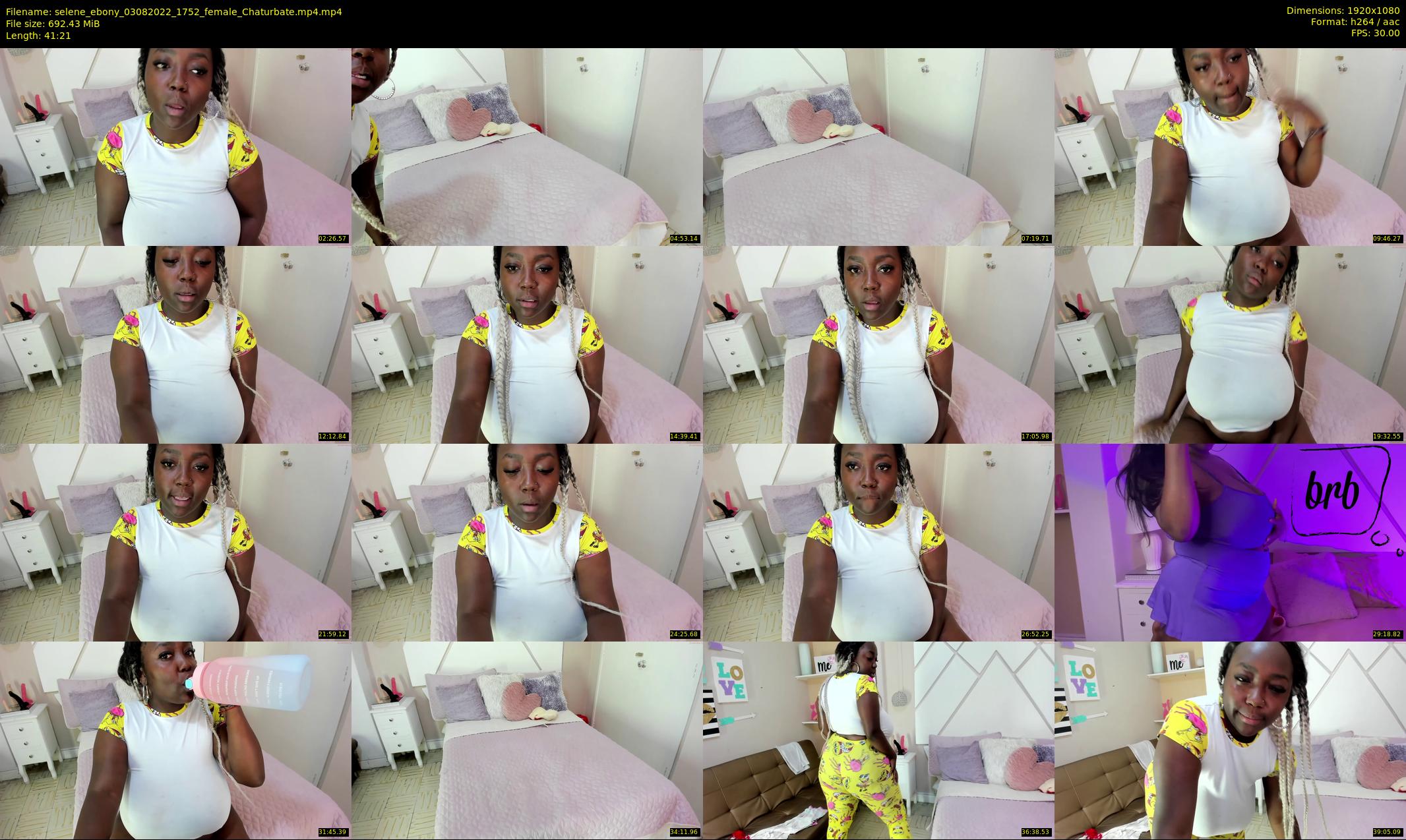 selene_ebony — 42 minute Chaturbate female cam show recording, 1080p, Aug 3, 2022