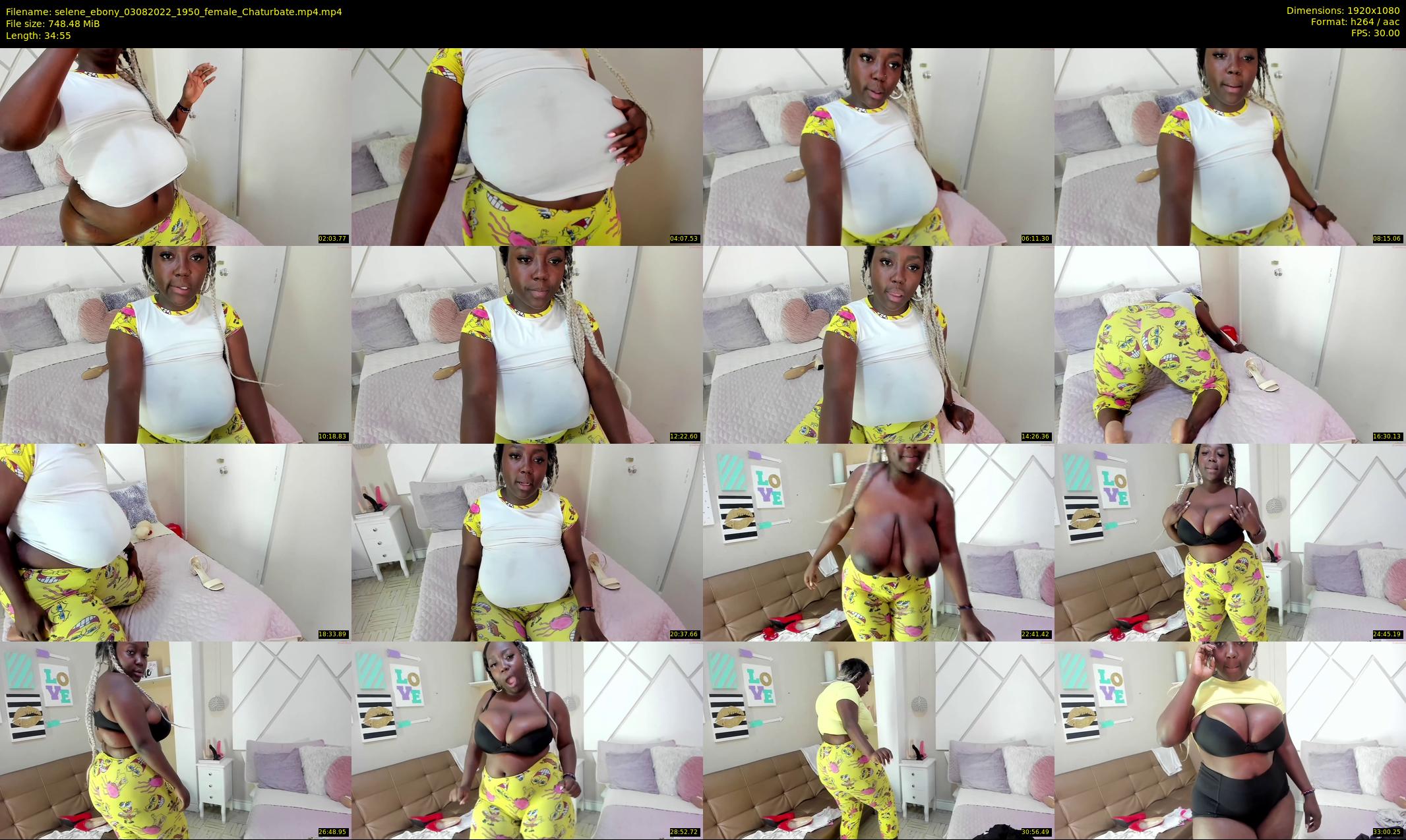 selene_ebony — 35 minute Chaturbate female cam show recording, 1080p, Aug 3, 2022