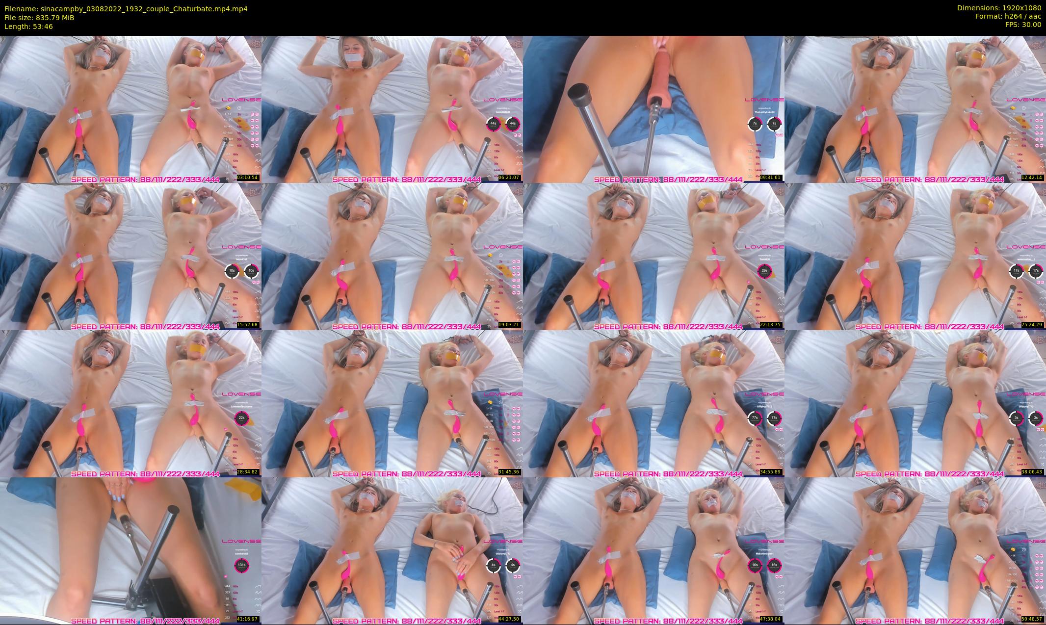 sinacampby — 54 minute Chaturbate couple cam show recording, 1080p, Aug 3, 2022