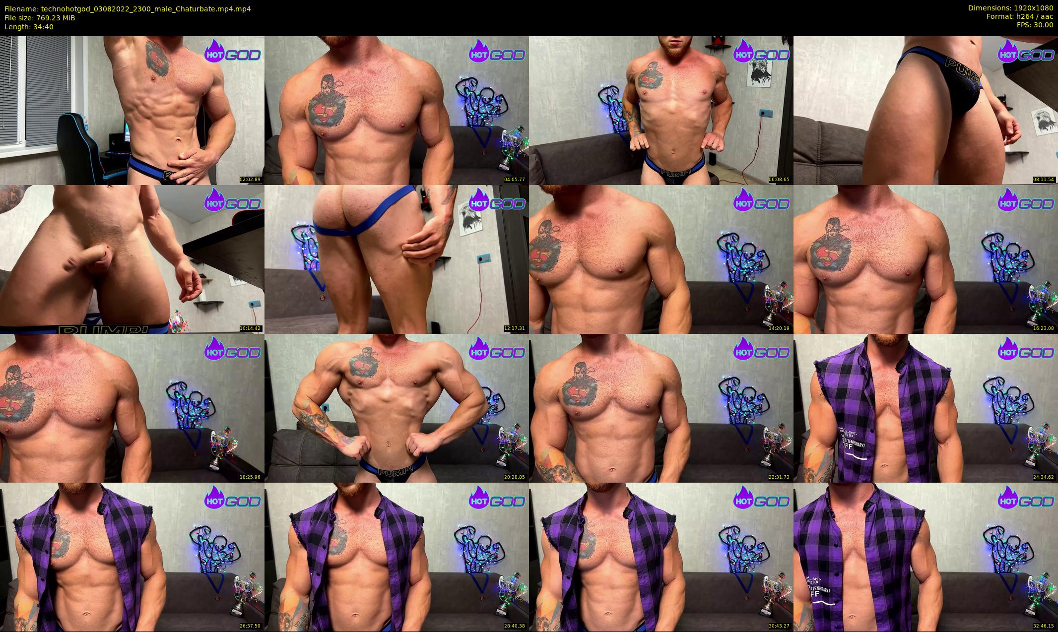 technohotgod — 35 minute Chaturbate male cam show recording, 1080p, Aug 3, 2022