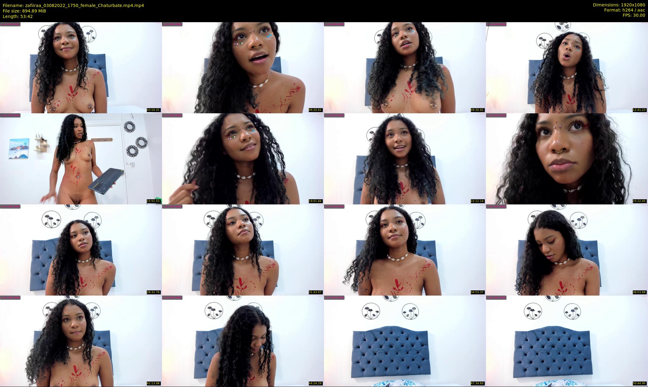 zafiiraa — 54 minute Chaturbate female cam show recording, 1080p, Aug 3, 2022