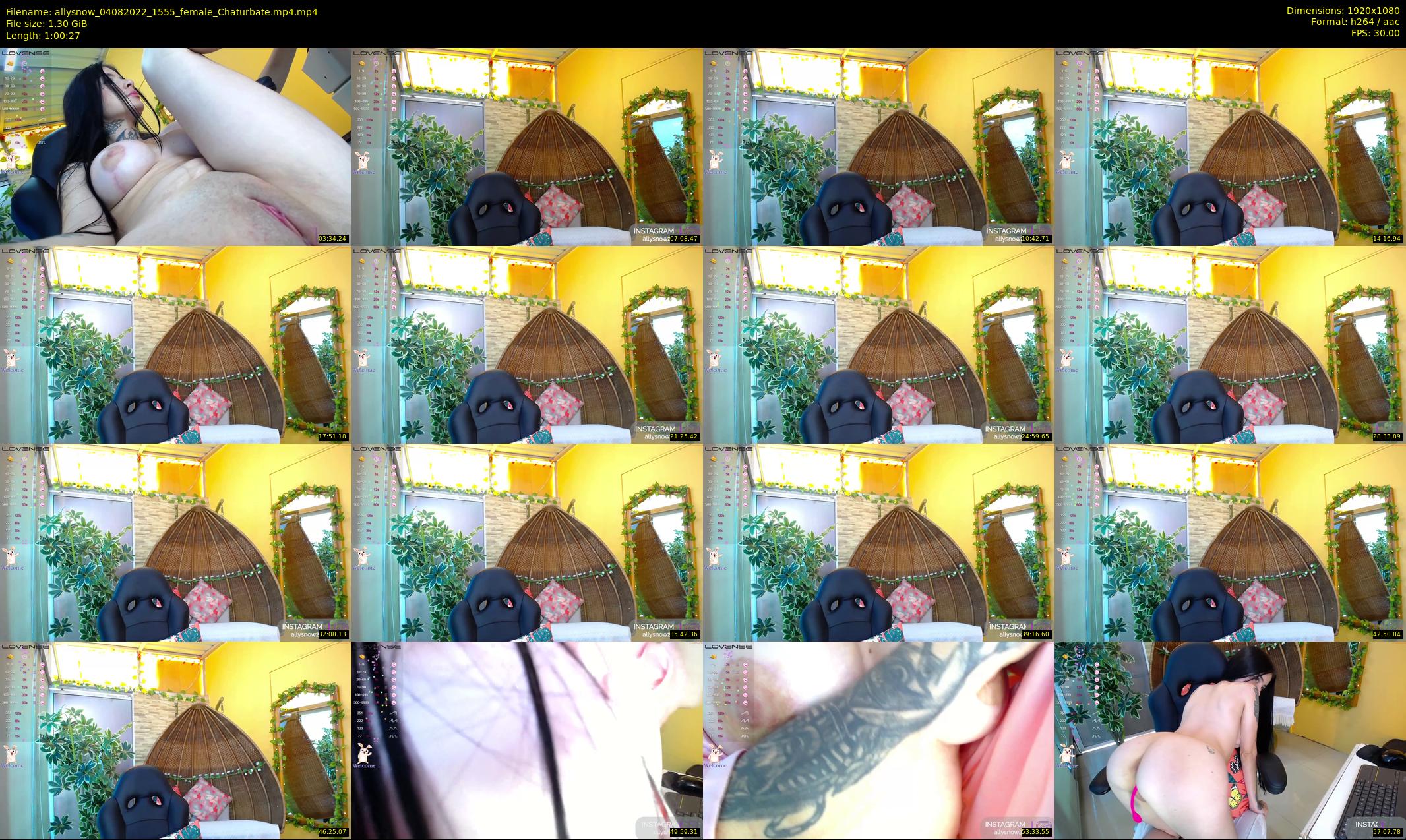 allysnow — 61 minute Chaturbate female cam show recording, 1080p, Aug 4, 2022