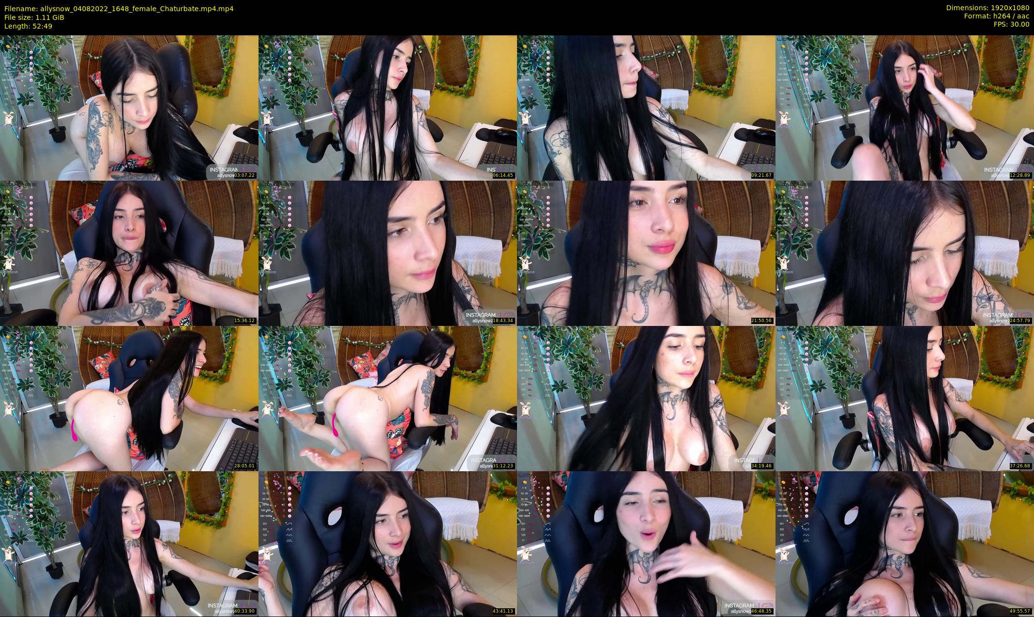 allysnow — 53 minute Chaturbate female cam show recording, 1080p, Aug 4, 2022