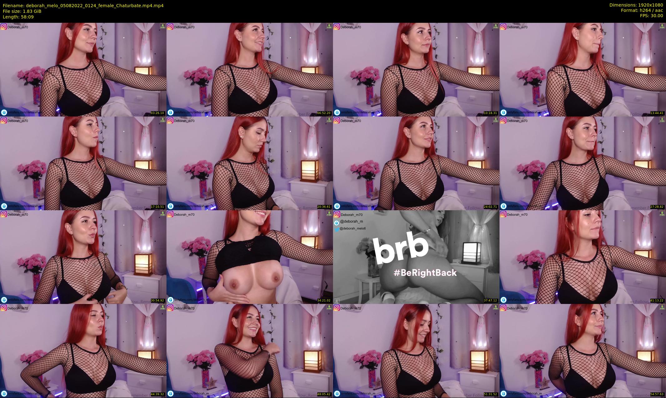 deborah_melo — 59 minute Chaturbate female cam show recording, 1080p, Aug 5, 2022