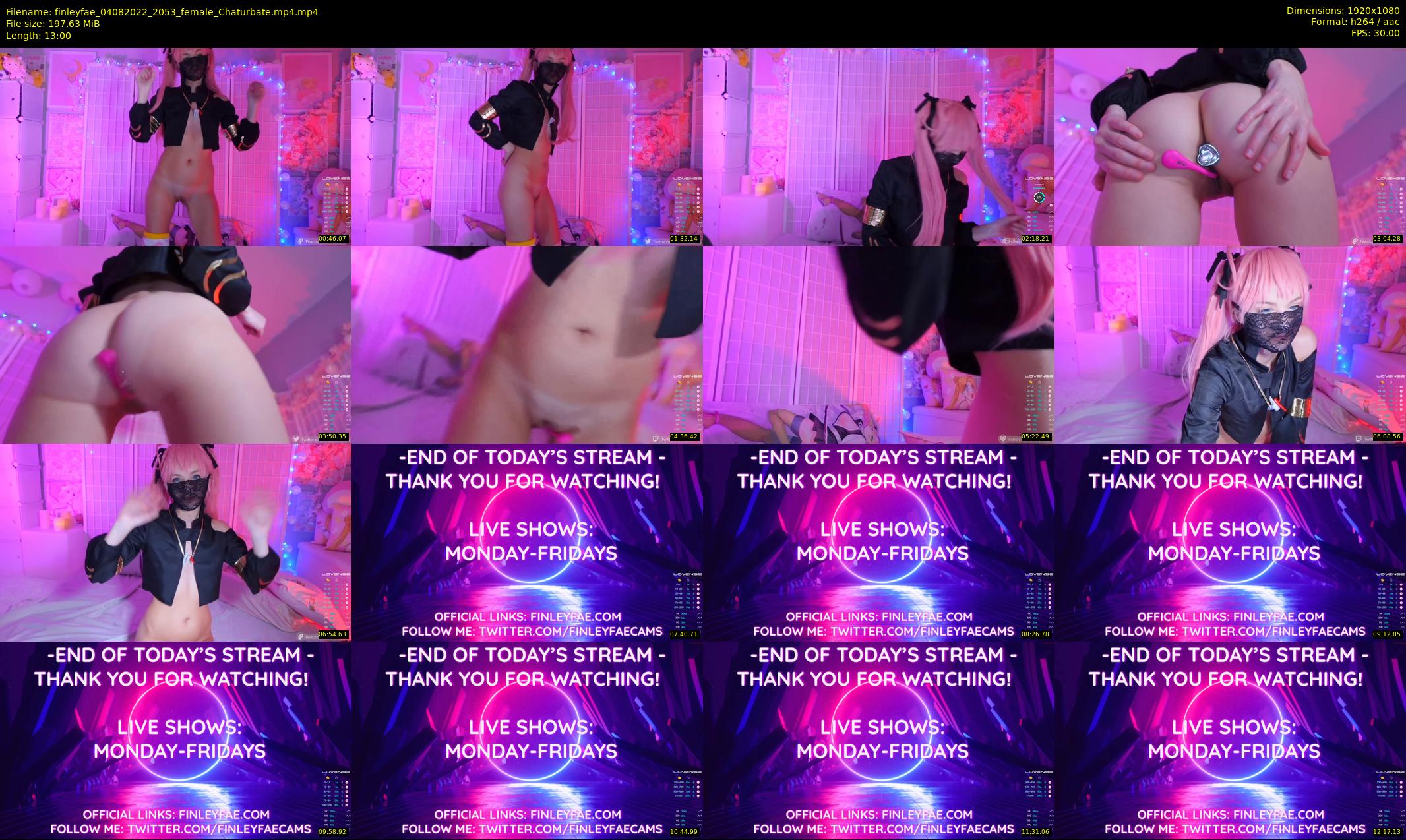finleyfae — 13 minute Chaturbate female cam show recording, 1080p, Aug 4, 2022