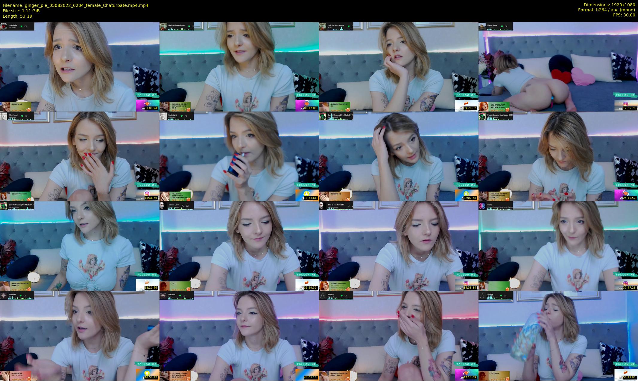 ginger_pie — 54 minute Chaturbate female cam show recording, 1080p, Aug 5, 2022