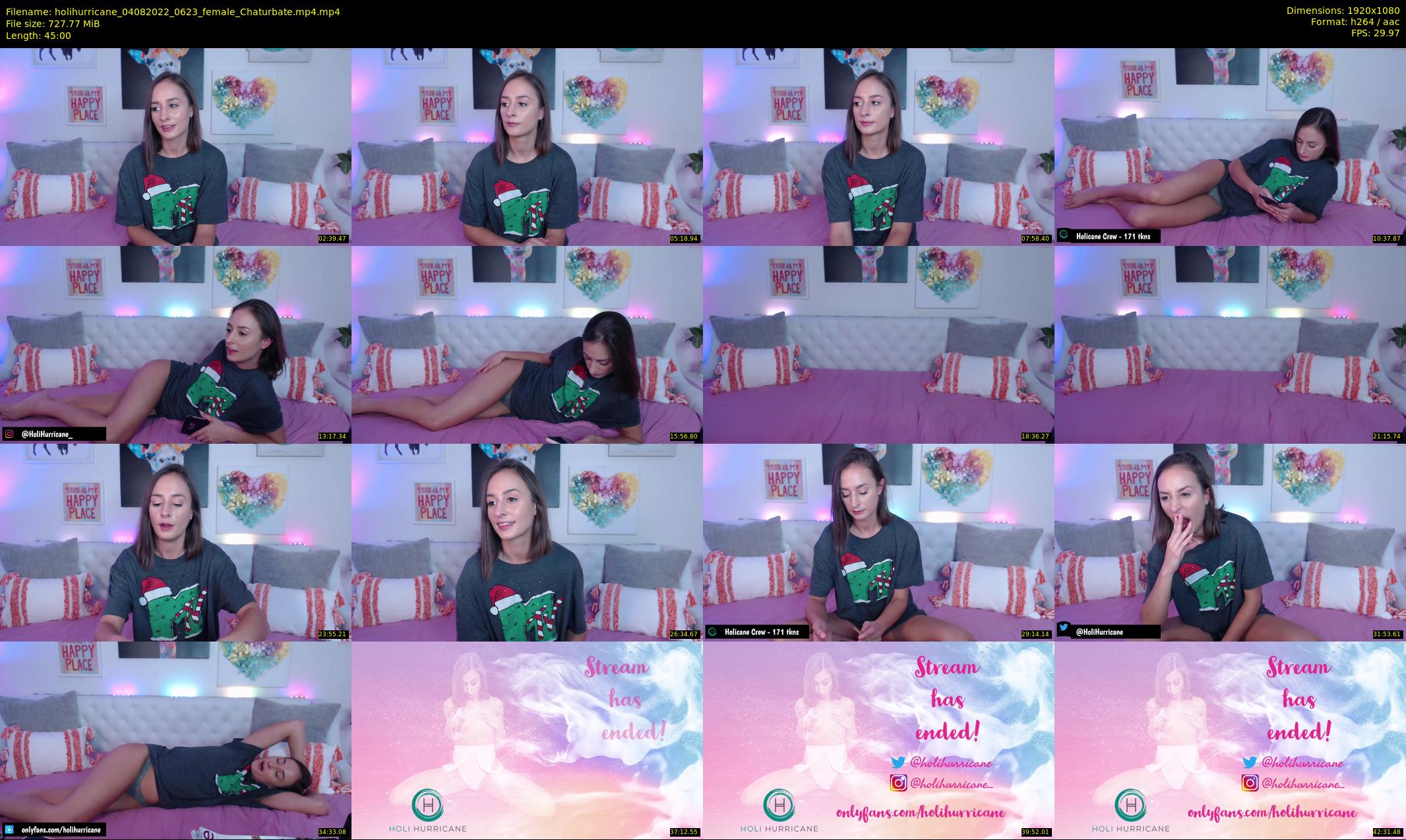 holihurricane — 45 minute Chaturbate female cam show recording, 1080p, Aug 4, 2022