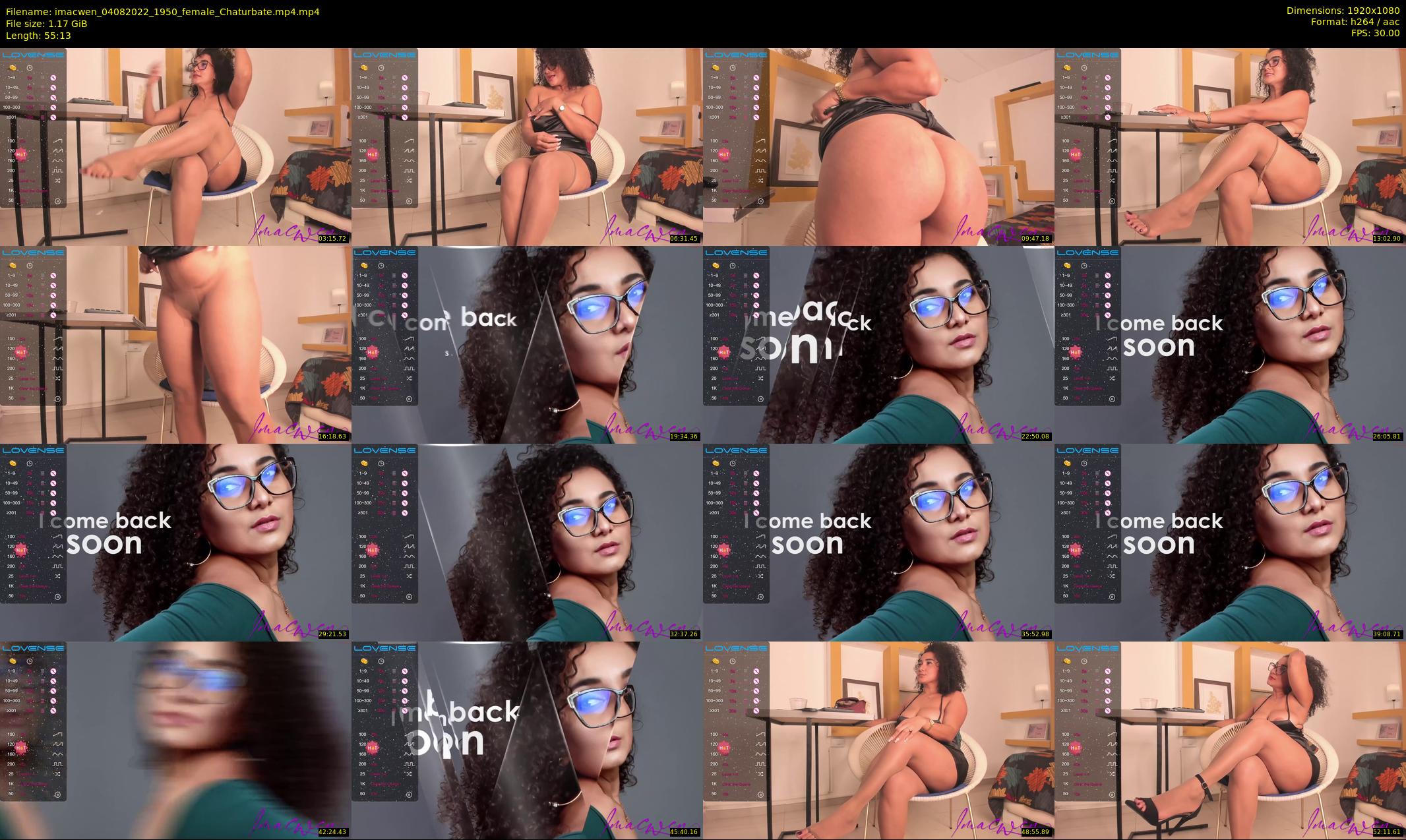 imacwen — 56 minute Chaturbate female cam show recording, 1080p, Aug 4, 2022