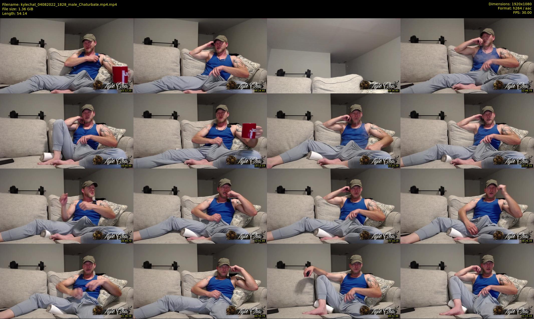 kylechat — 55 minute Chaturbate male cam show recording, 1080p, Aug 4, 2022