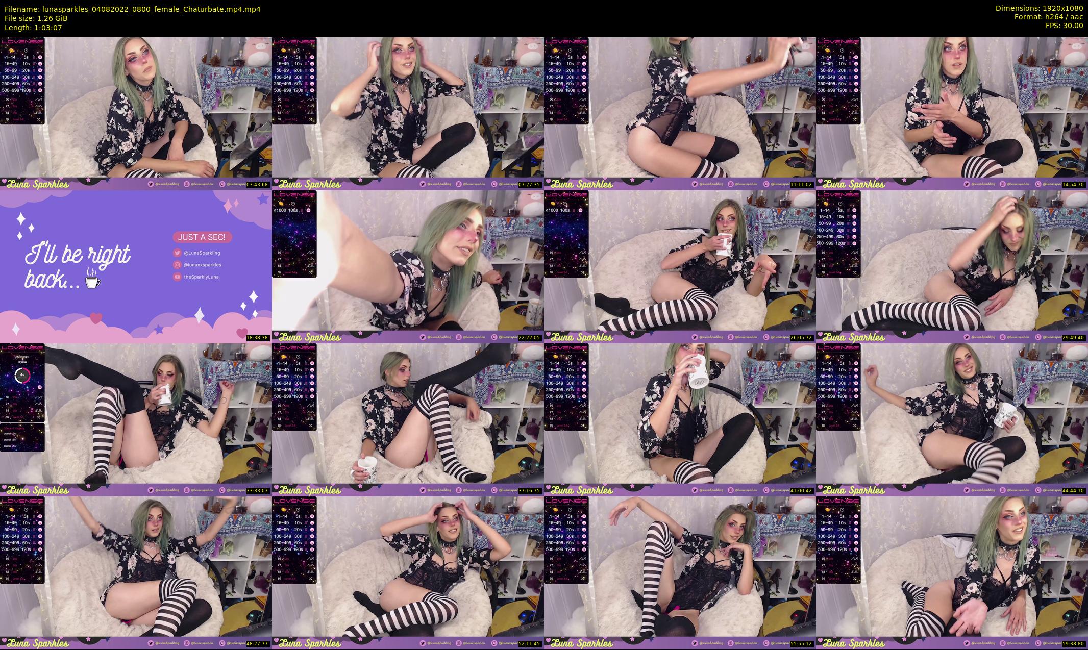 lunasparkles — 64 minute Chaturbate female cam show recording, 1080p, Aug 4, 2022