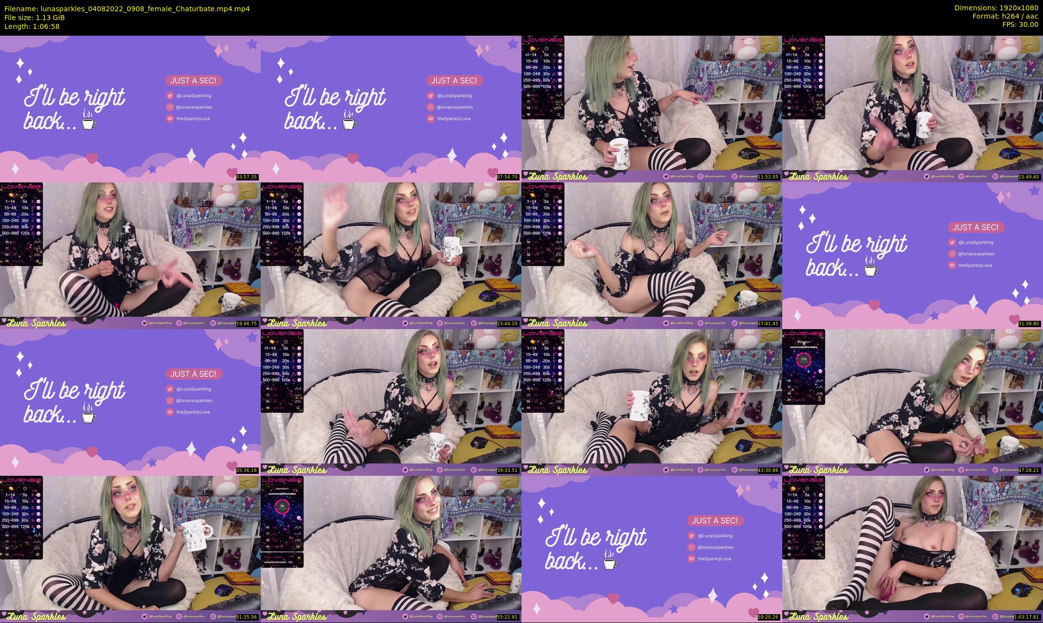 lunasparkles — 67 minute Chaturbate female cam show recording, 1080p, Aug 4, 2022