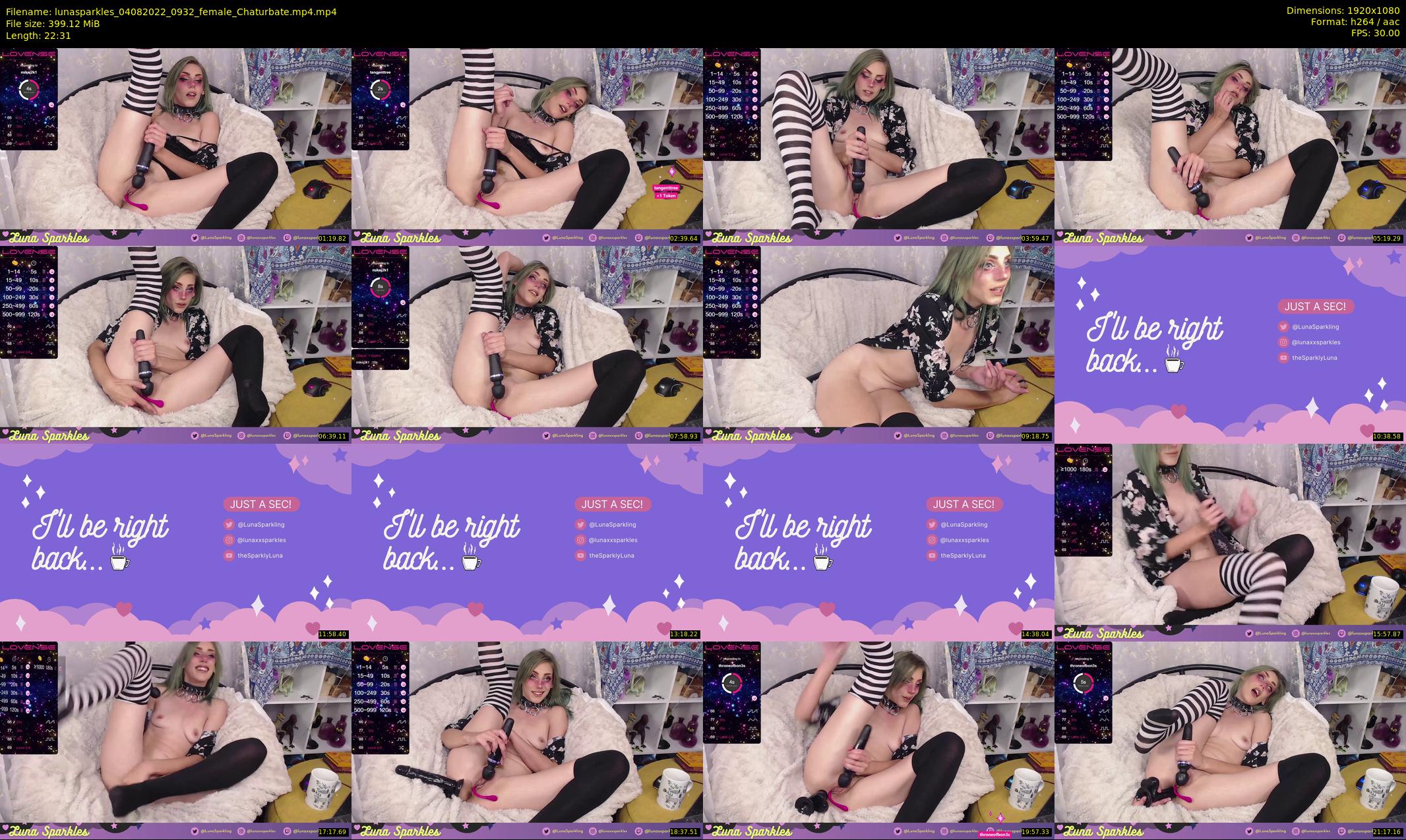 lunasparkles — 23 minute Chaturbate female cam show recording, 1080p, Aug 4, 2022