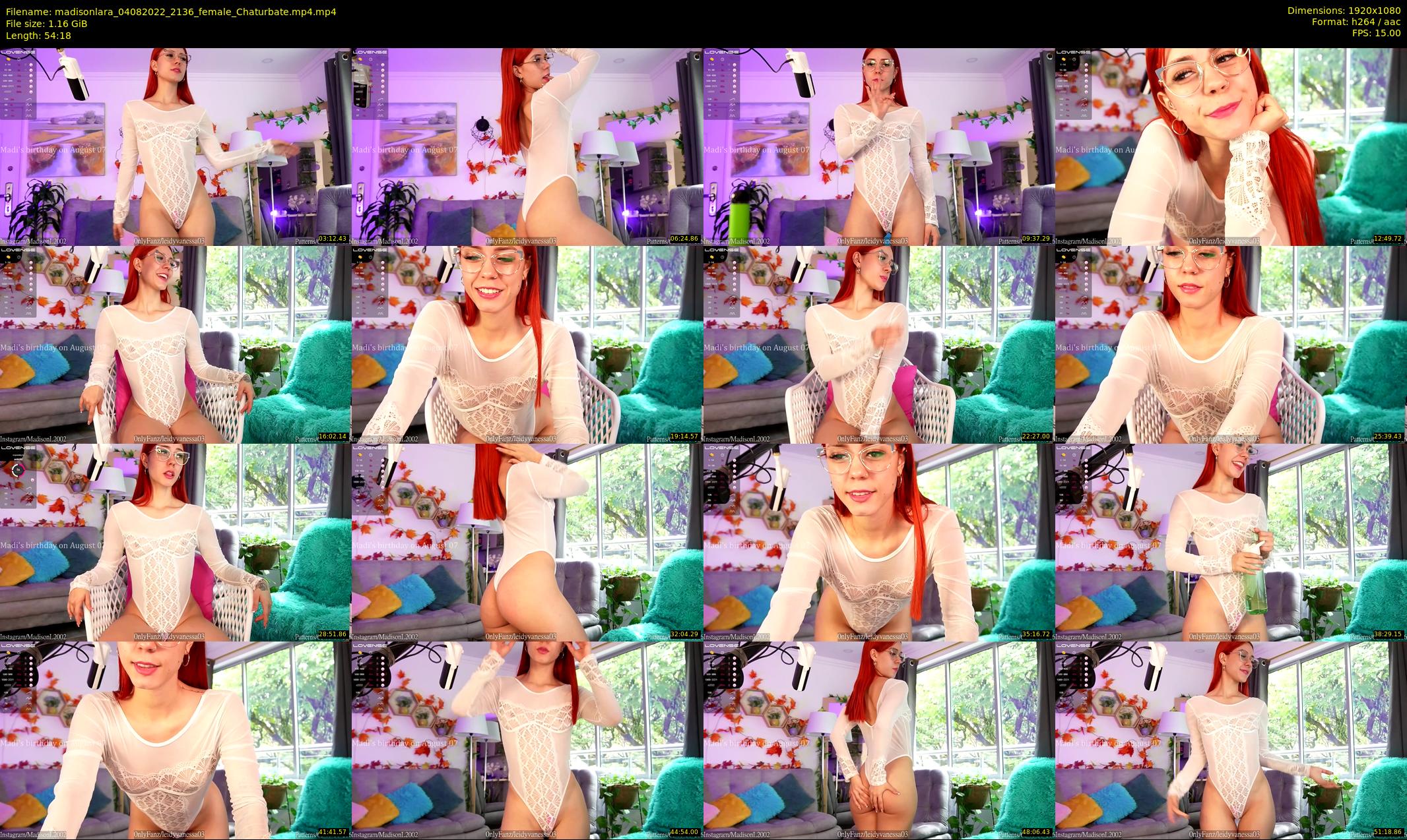 madisonlara — 55 minute Chaturbate female cam show recording, 1080p, Aug 4, 2022