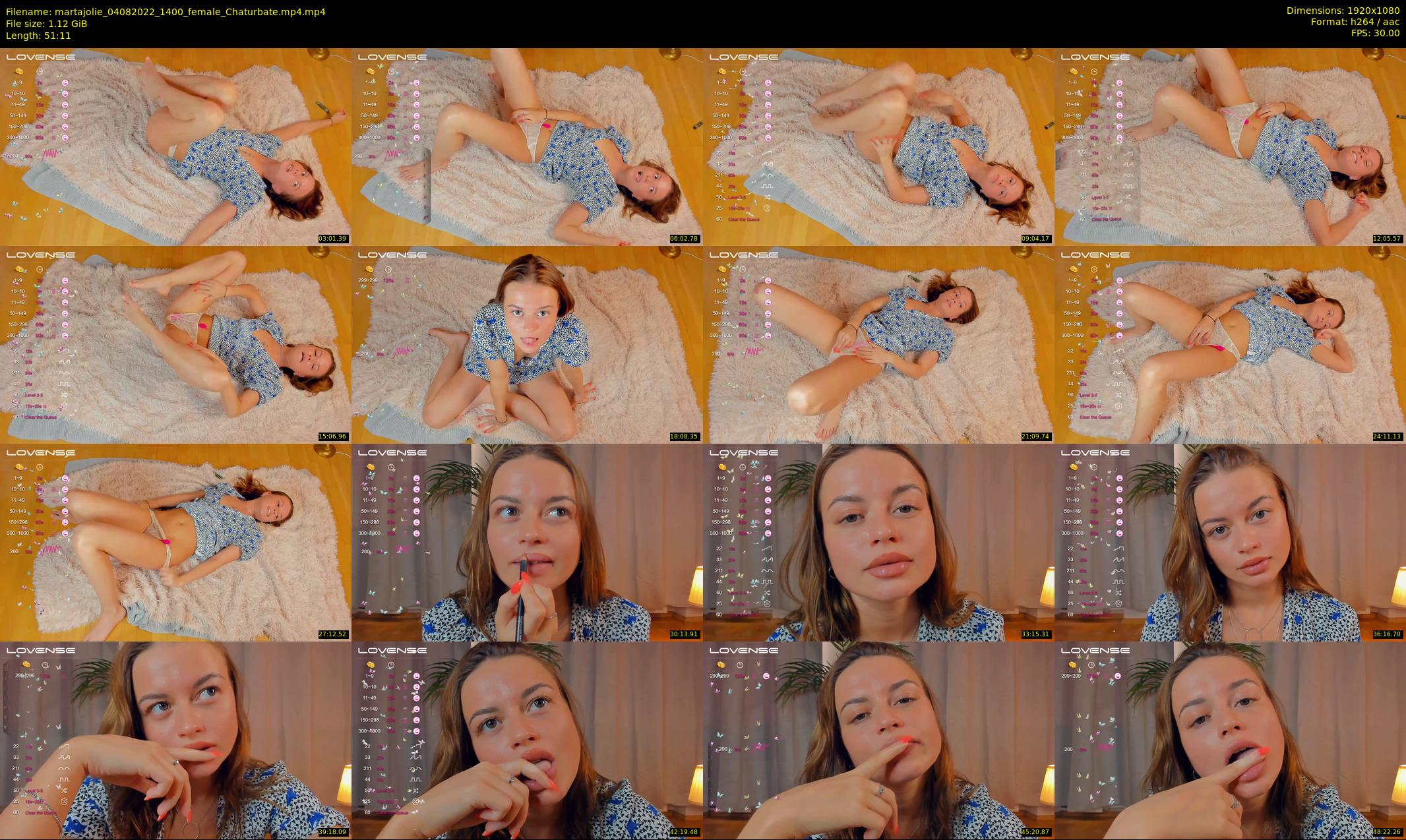 martajolie — 52 minute Chaturbate female cam show recording, 1080p, Aug 4, 2022