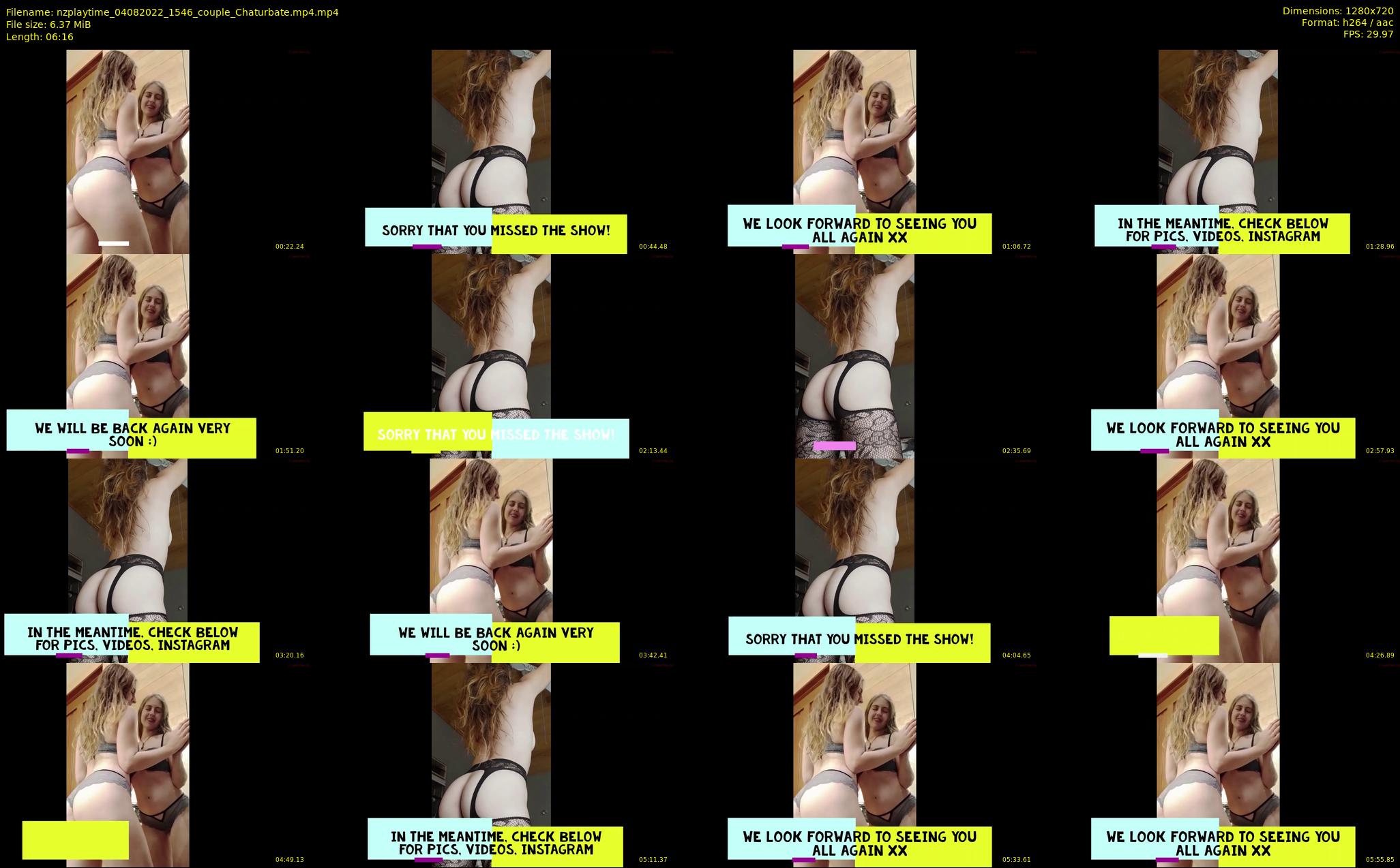 nzplaytime — 7 minute Chaturbate couple cam show recording, 720p, Aug 4, 2022