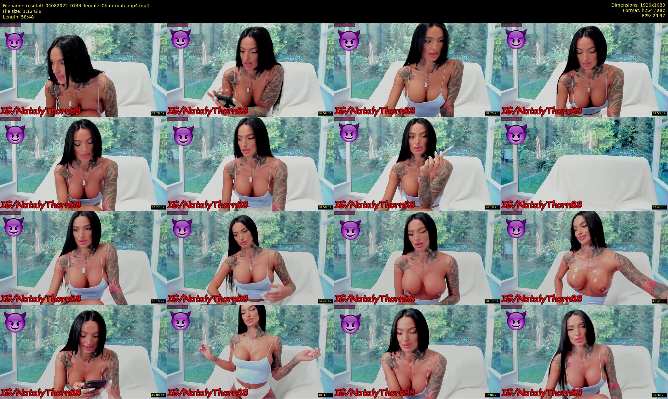 rosetatt — 59 minute Chaturbate female cam show recording, 1080p, Aug 4, 2022