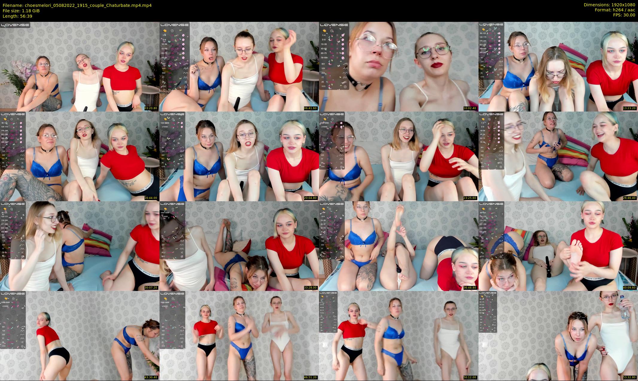 choesmelori — 57 minute Chaturbate couple cam show recording, 1080p, Aug 5, 2022
