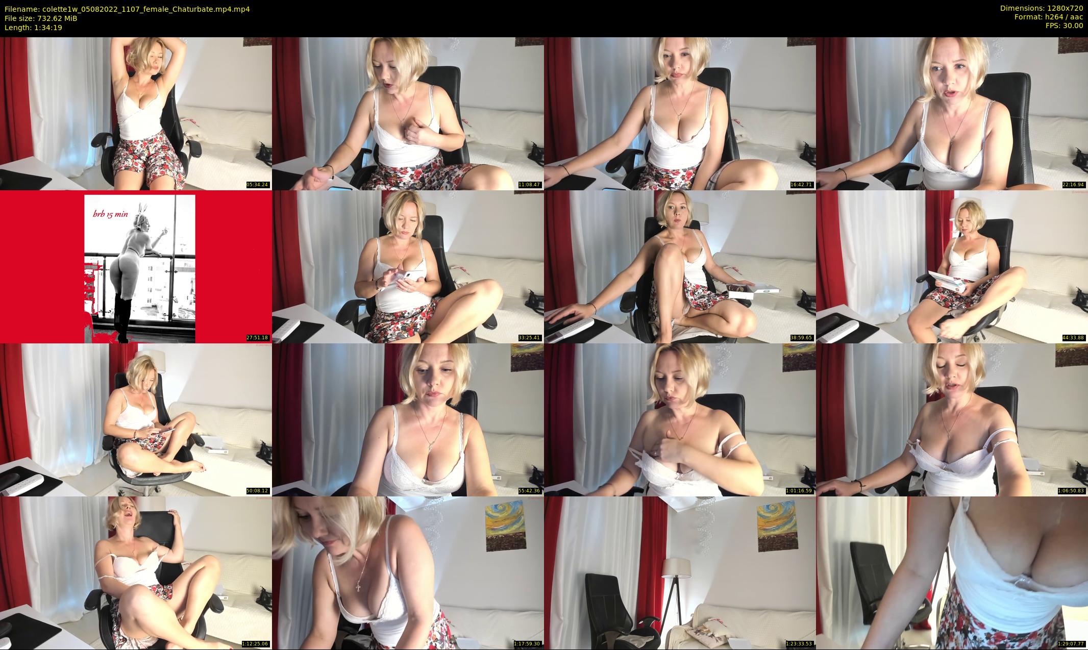 colette1w — 95 minute Chaturbate female cam show recording, 720p, Aug 5, 2022