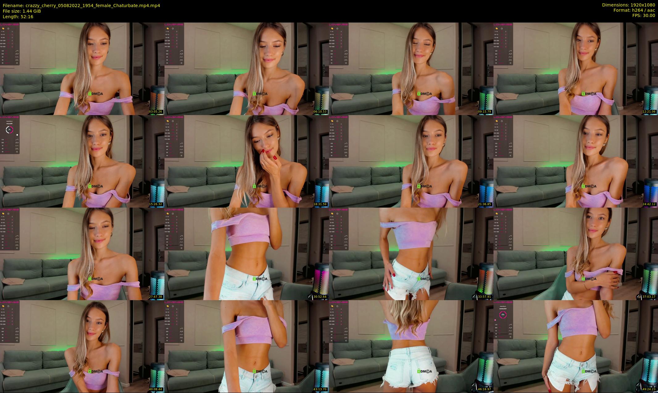crazzy_cherry — 53 minute Chaturbate female cam show recording, 1080p, Aug 5, 2022