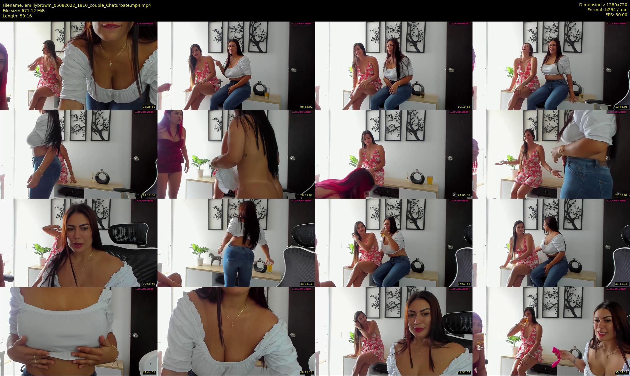 emillybrowm — 59 minute Chaturbate couple cam show recording, 720p, Aug 5, 2022