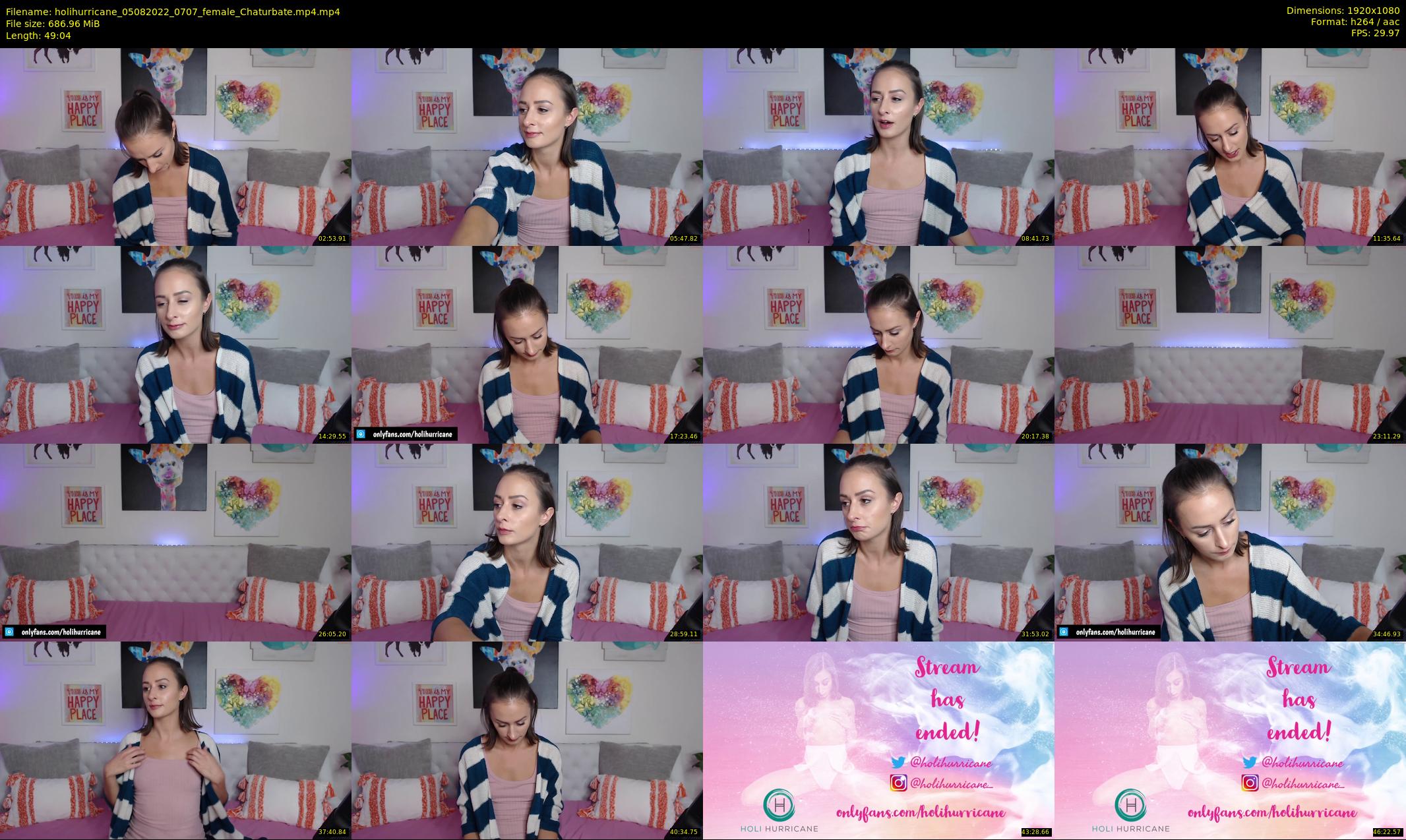 holihurricane — 50 minute Chaturbate female cam show recording, 1080p, Aug 5, 2022