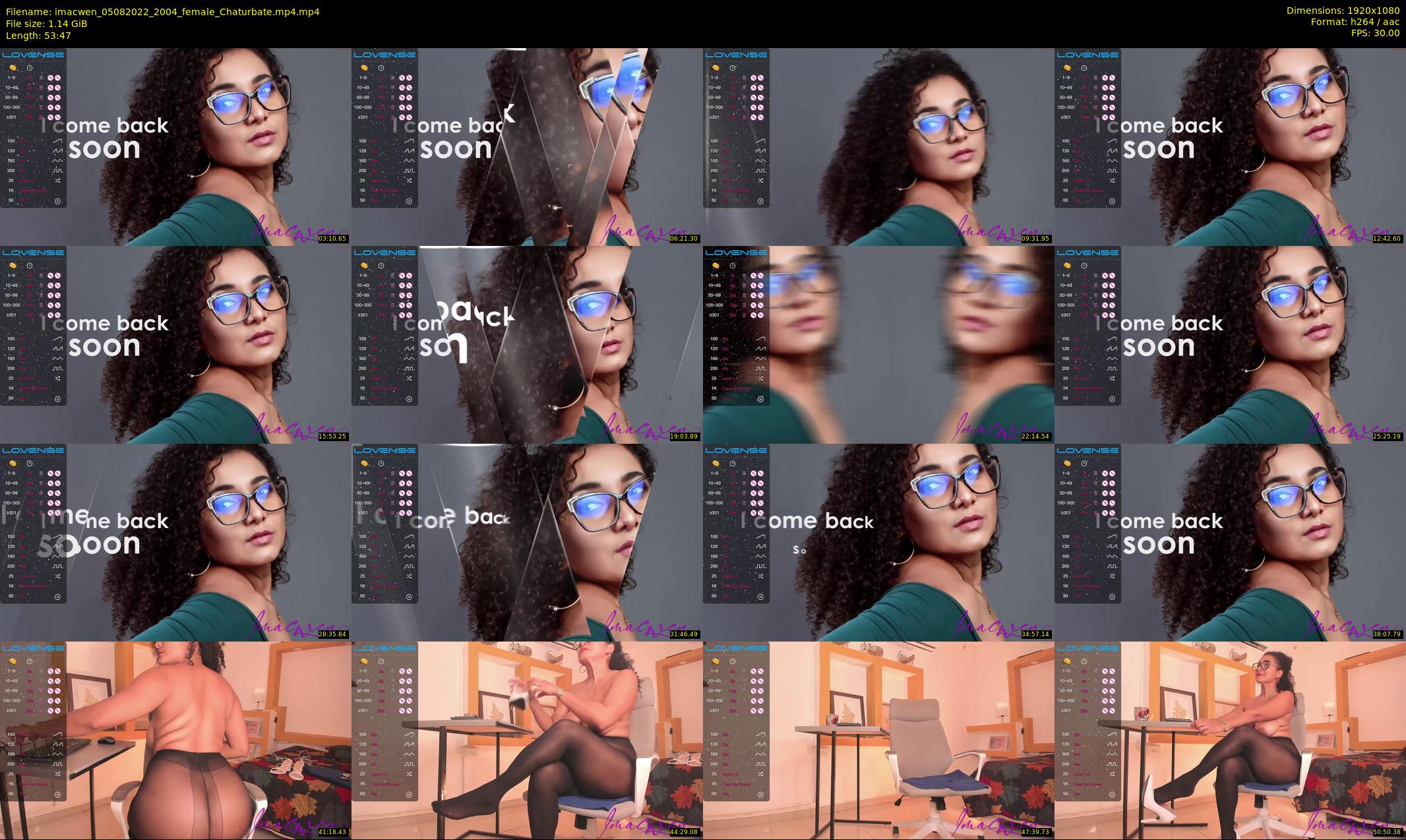 imacwen — 54 minute Chaturbate female cam show recording, 1080p, Aug 5, 2022