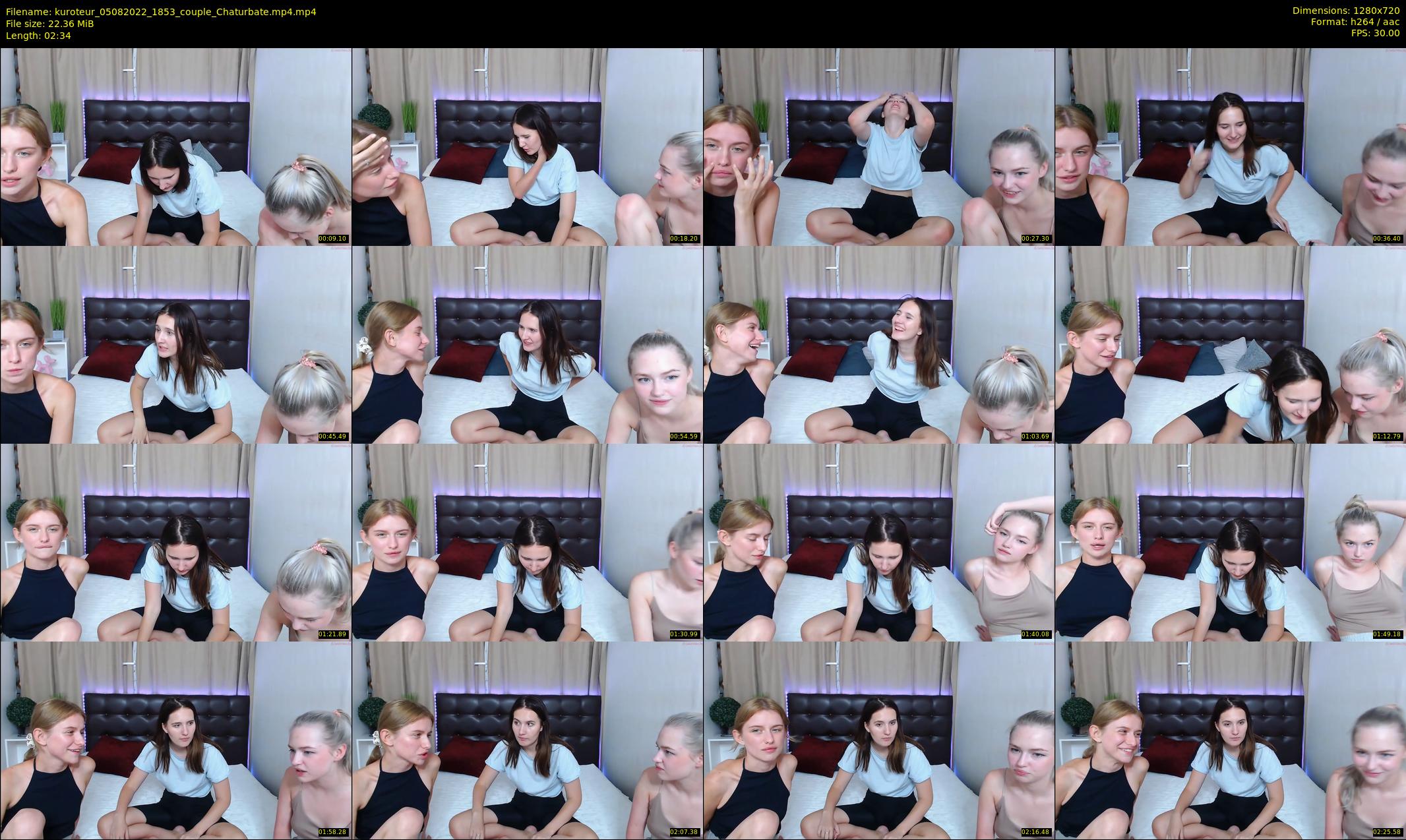kuroteur — 3 minute Chaturbate couple cam show recording, 720p, Aug 5, 2022