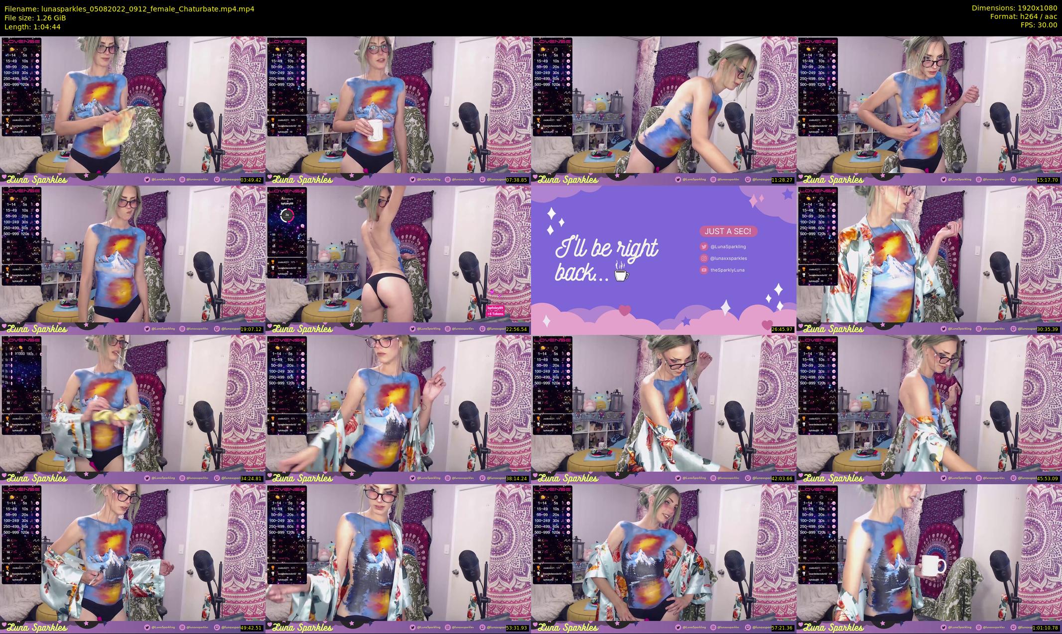 lunasparkles — 65 minute Chaturbate female cam show recording, 1080p, Aug 5, 2022
