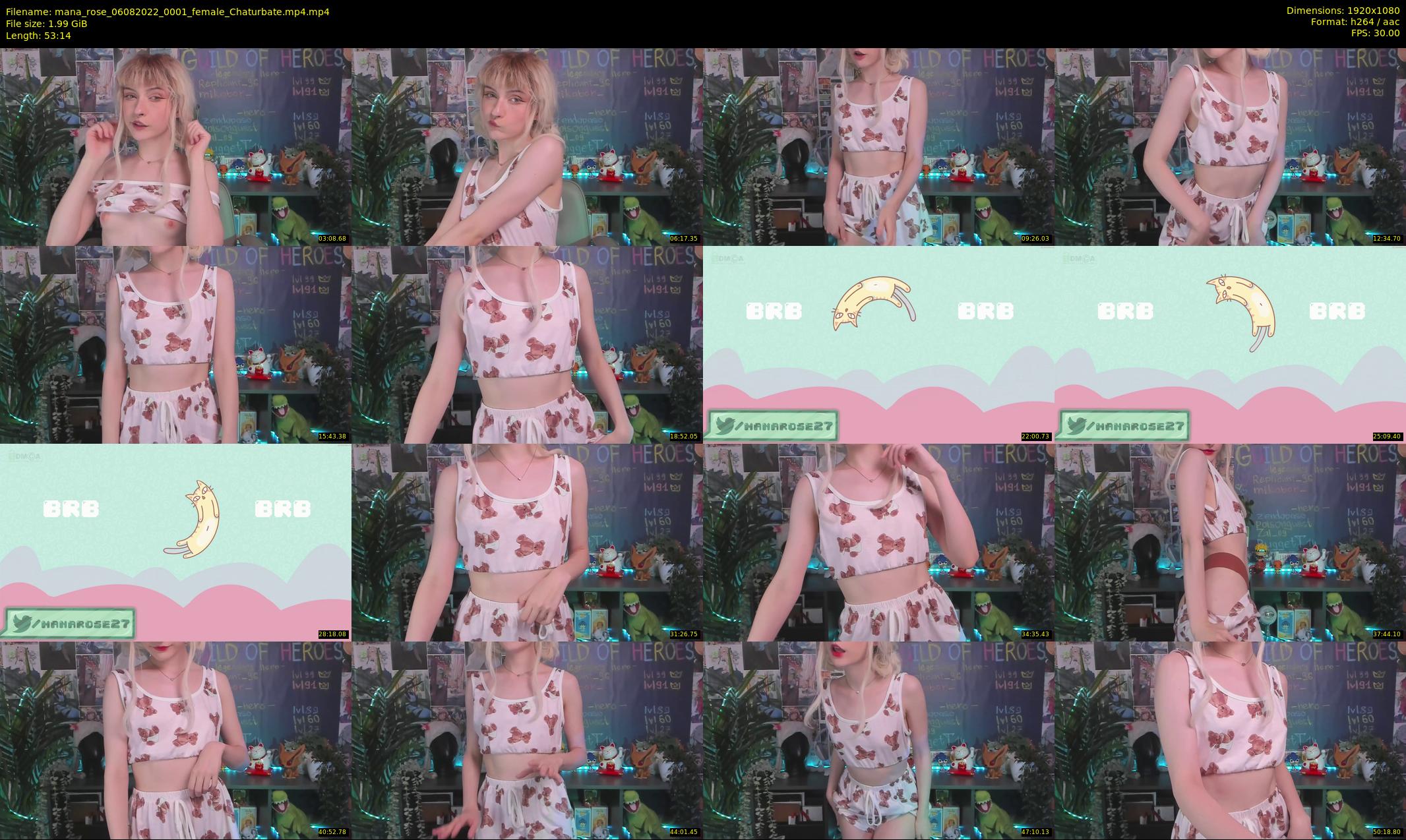 mana_rose — 54 minute Chaturbate female cam show recording, 1080p, Aug 6, 2022