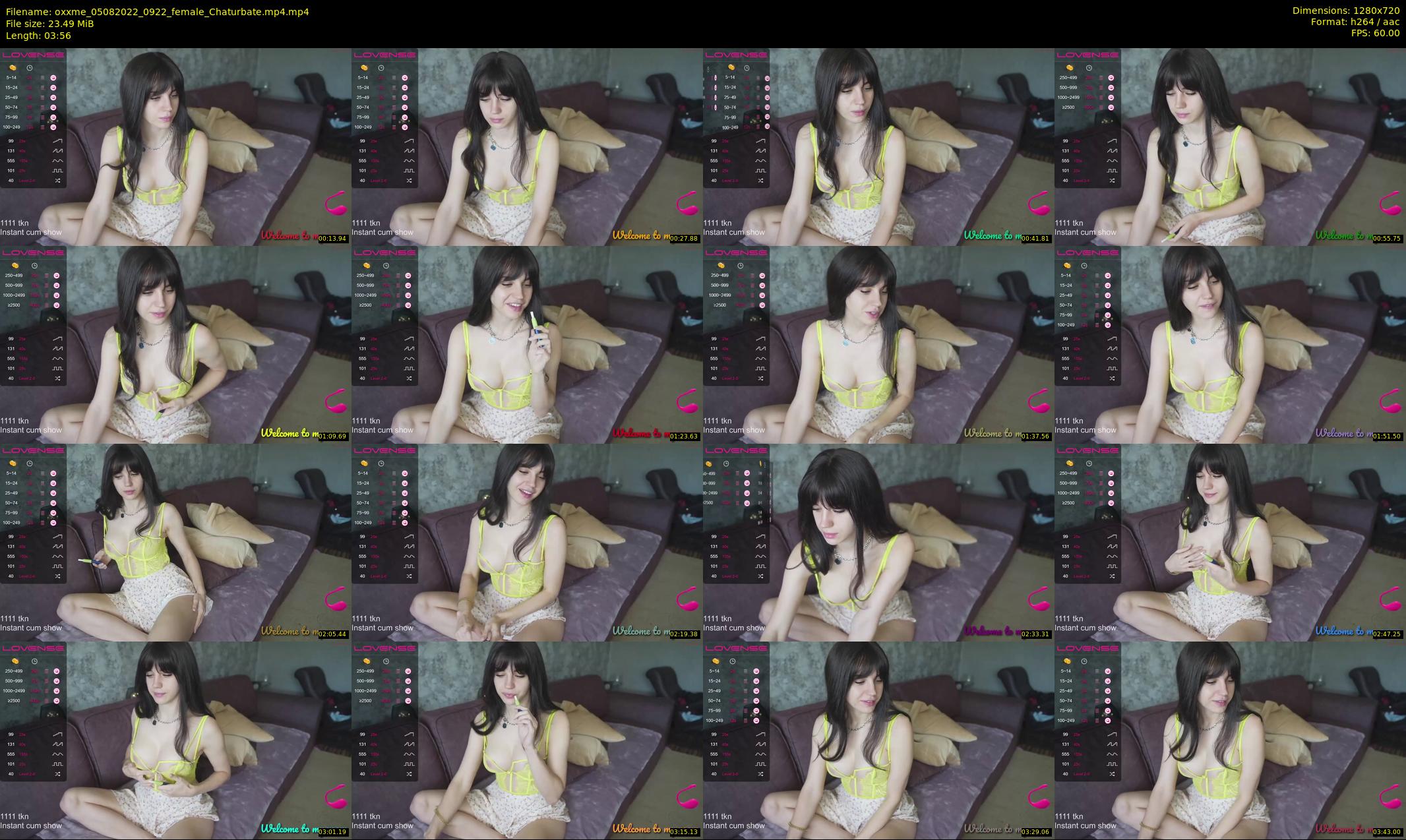 oxxme — 4 minute Chaturbate female cam show recording, 720p, Aug 5, 2022