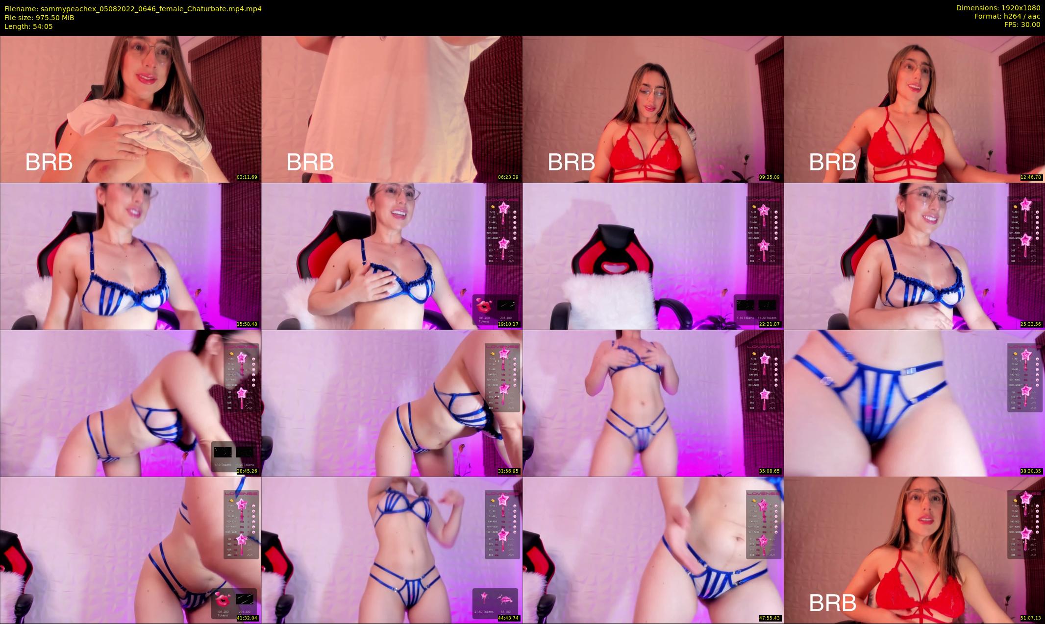 sammypeachex — 55 minute Chaturbate female cam show recording, 1080p, Aug 5, 2022