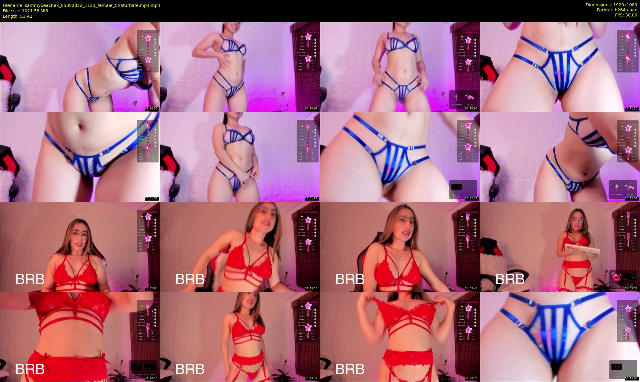 sammypeachex — 54 minute Chaturbate female cam show recording, 1080p, Aug 5, 2022