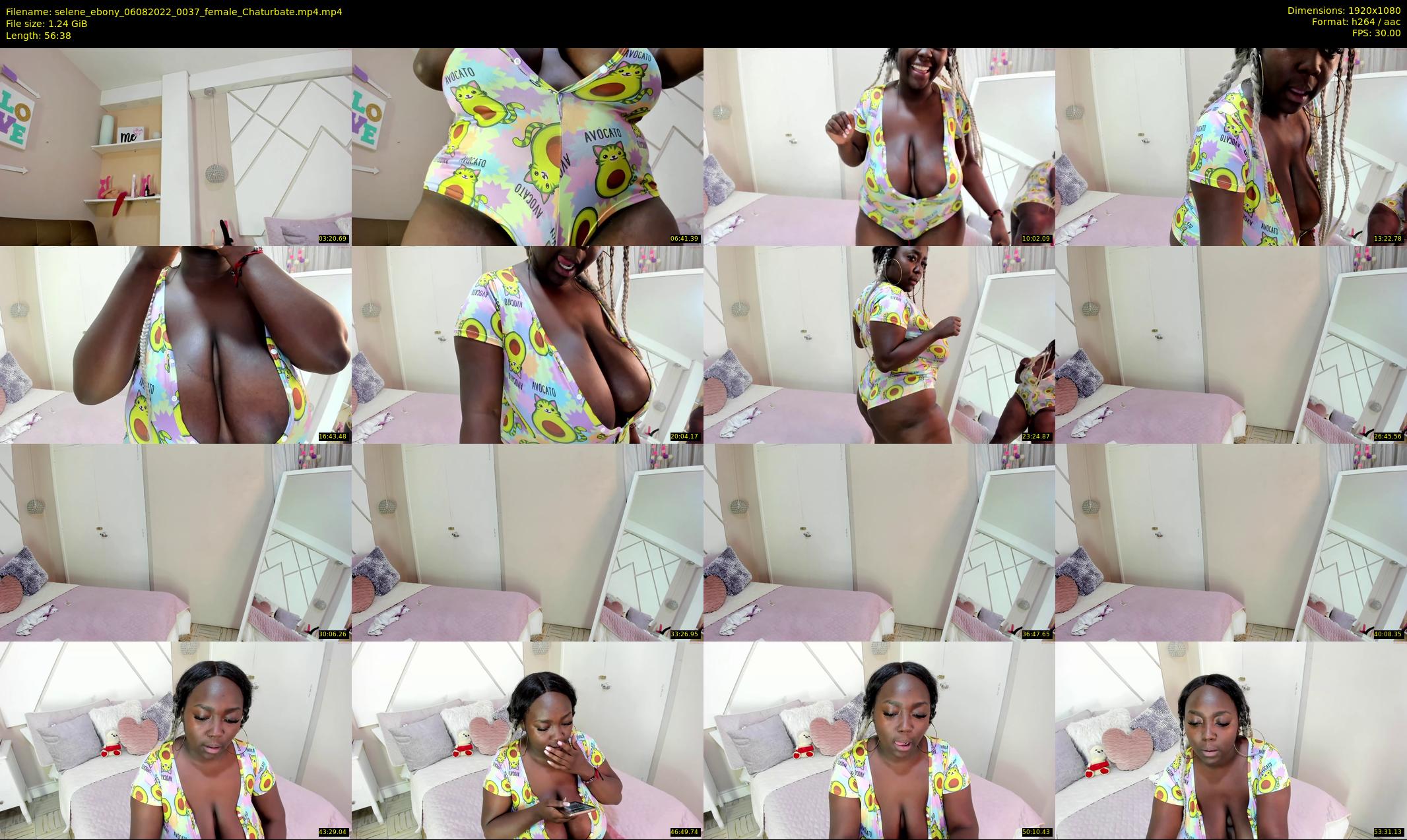 selene_ebony — 57 minute Chaturbate female cam show recording, 1080p, Aug 6, 2022