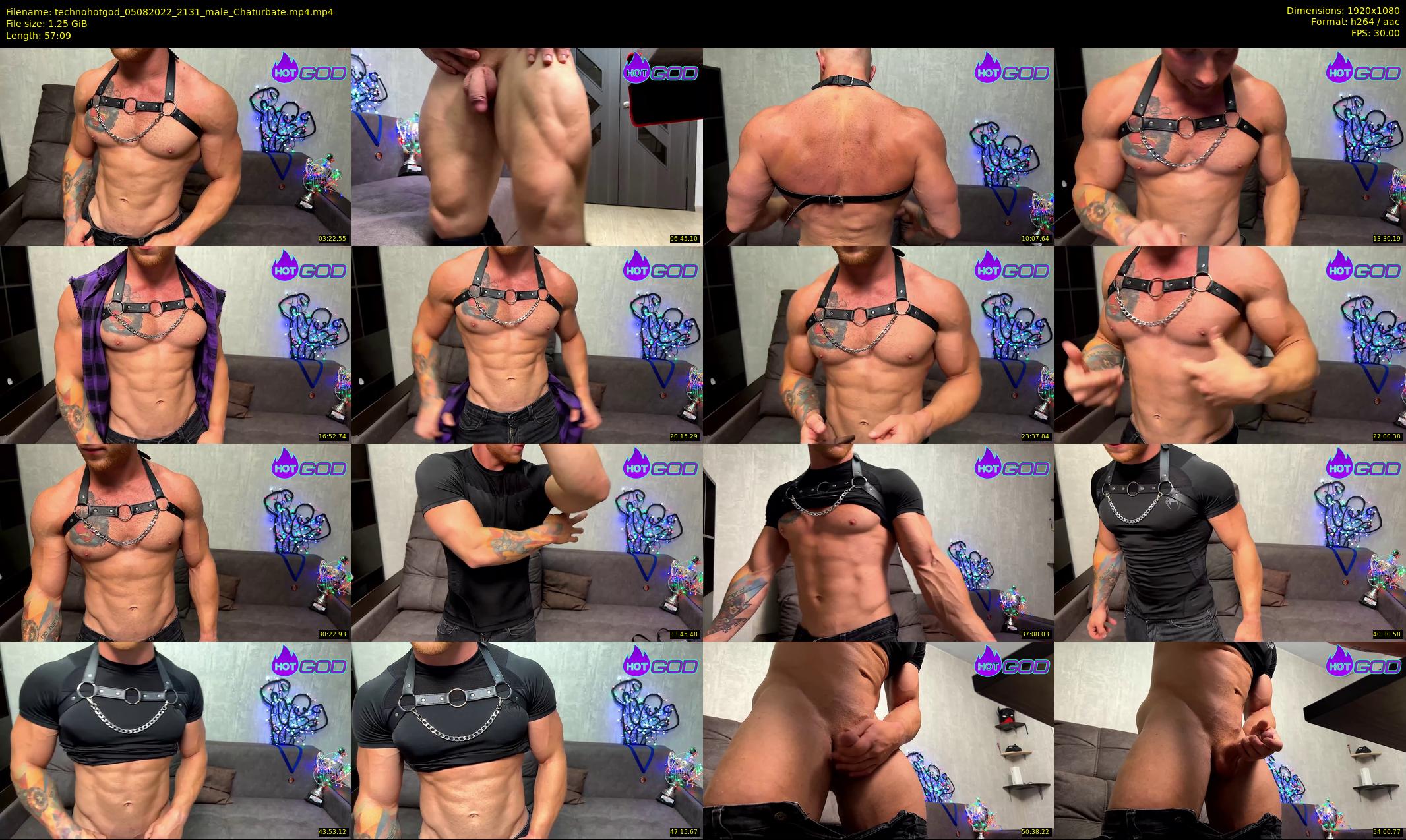 technohotgod — 58 minute Chaturbate male cam show recording, 1080p, Aug 5, 2022