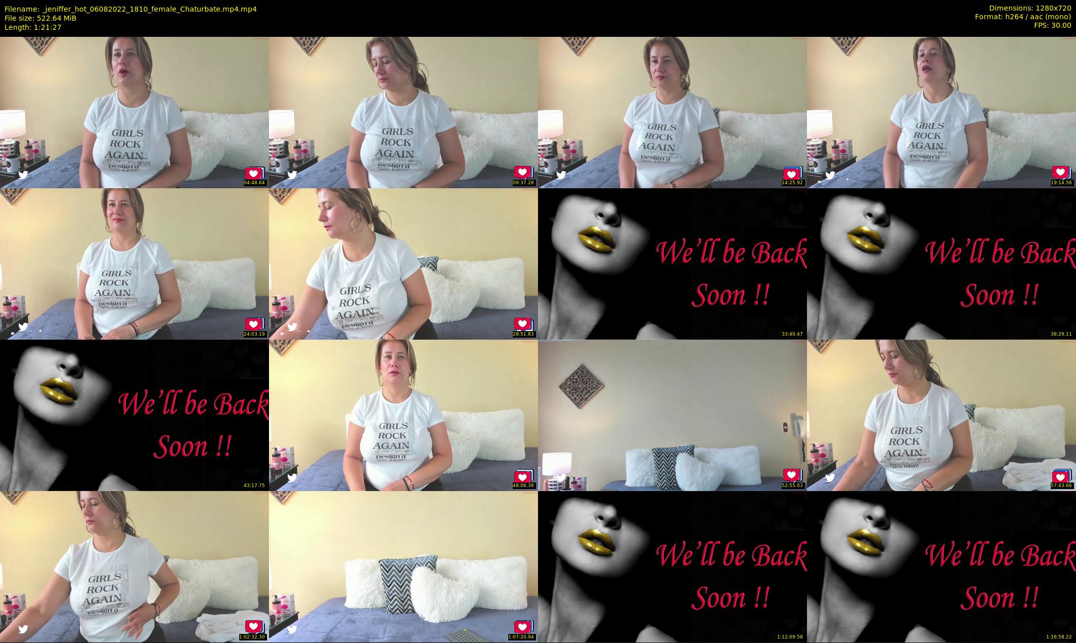 _jeniffer_hot — 82 minute Chaturbate female cam show recording, 720p, Aug 6, 2022
