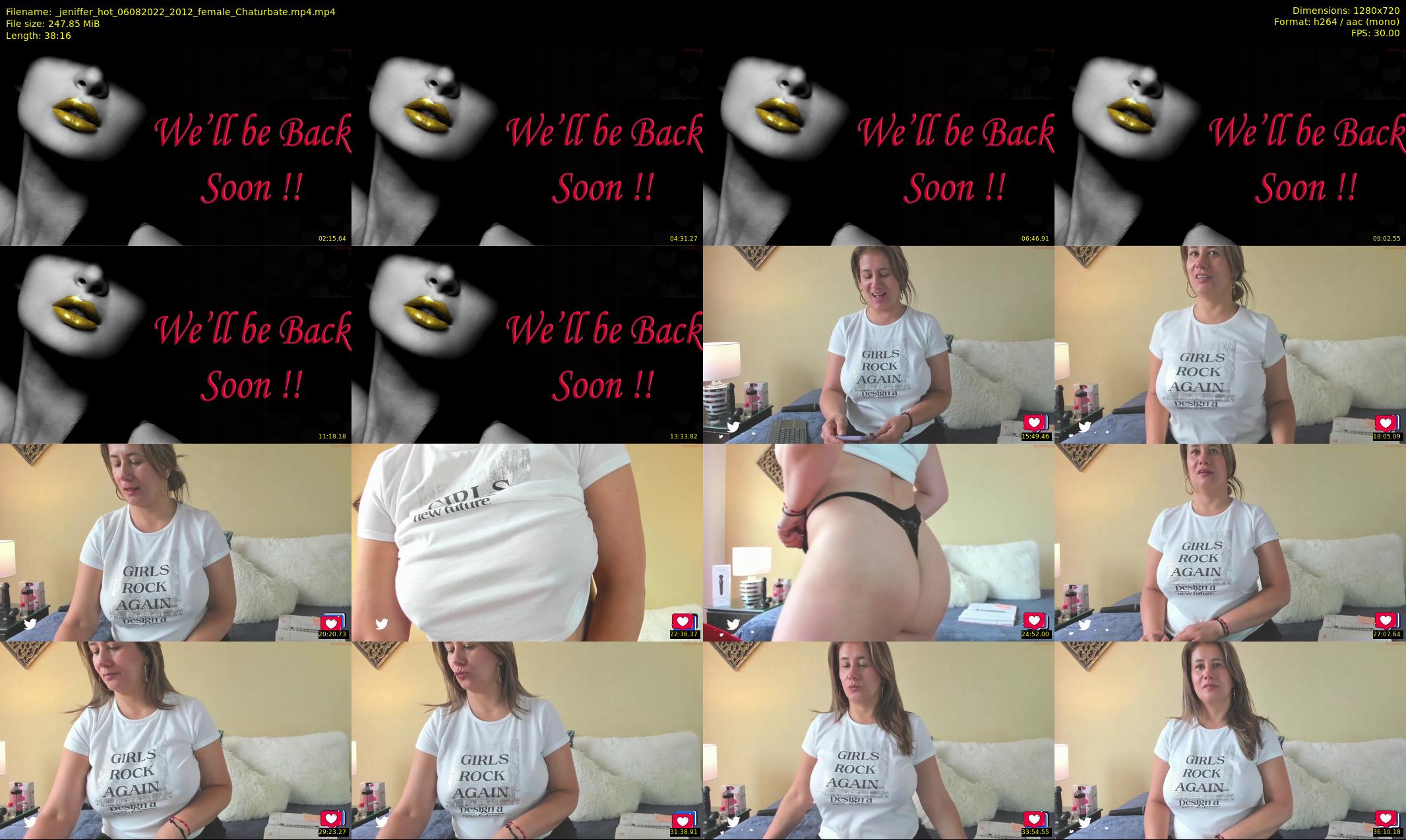 _jeniffer_hot — 39 minute Chaturbate female cam show recording, 720p, Aug 6, 2022
