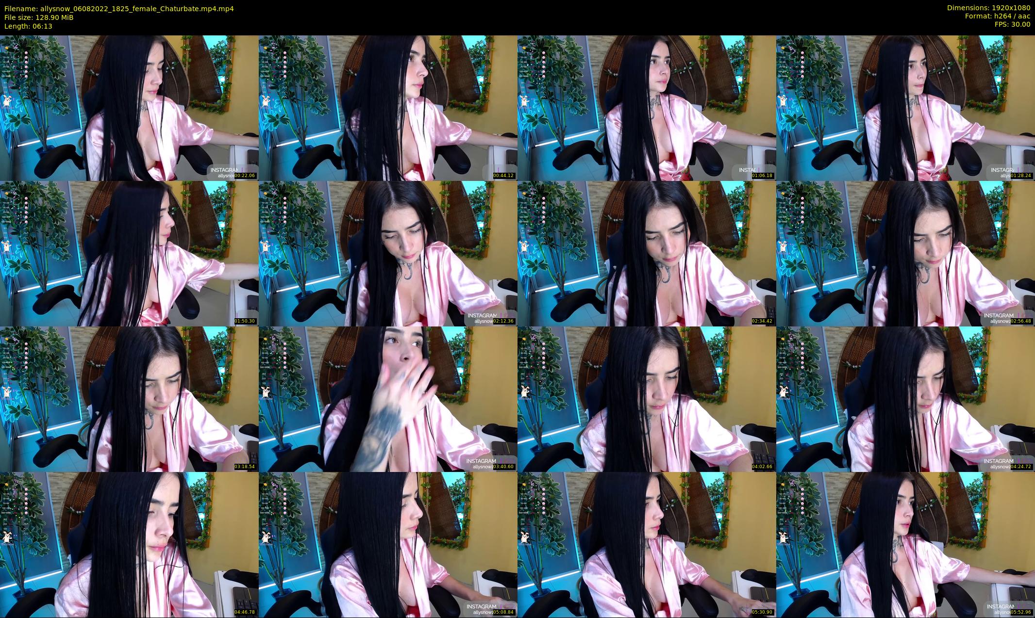 allysnow — 7 minute Chaturbate female cam show recording, 1080p, Aug 6, 2022