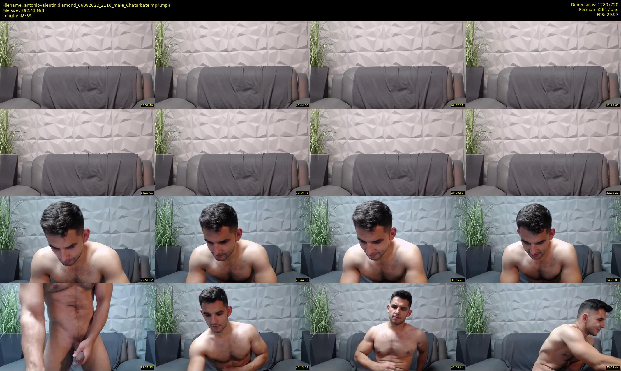 antoniovalentinidiamond — 49 minute Chaturbate male cam show recording, 720p, Aug 6, 2022