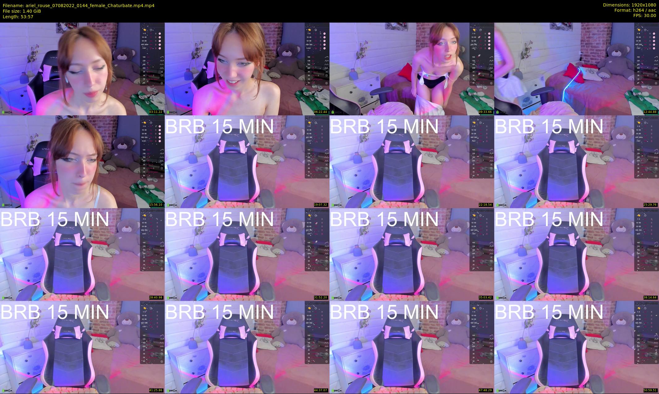 ariel_rouse — 54 minute Chaturbate female cam show recording, 1080p, Aug 7, 2022