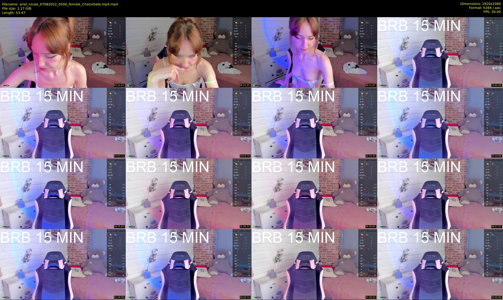 ariel_rouse — 54 minute Chaturbate female cam show recording, 1080p, Aug 7, 2022