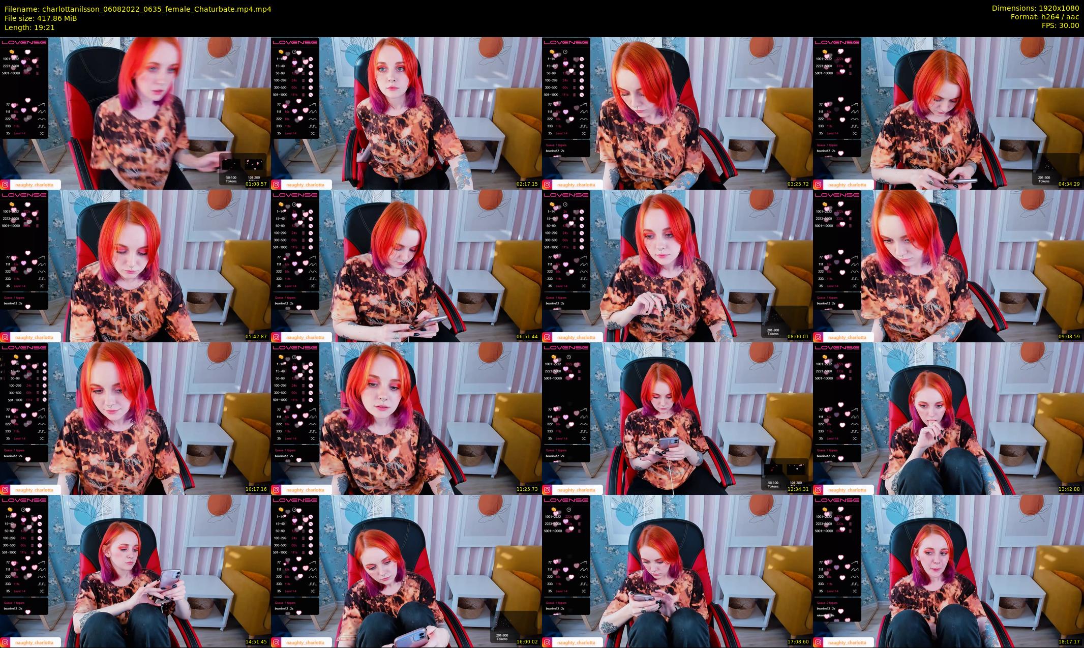 charlottanilsson — 20 minute Chaturbate female cam show recording, 1080p, Aug 6, 2022