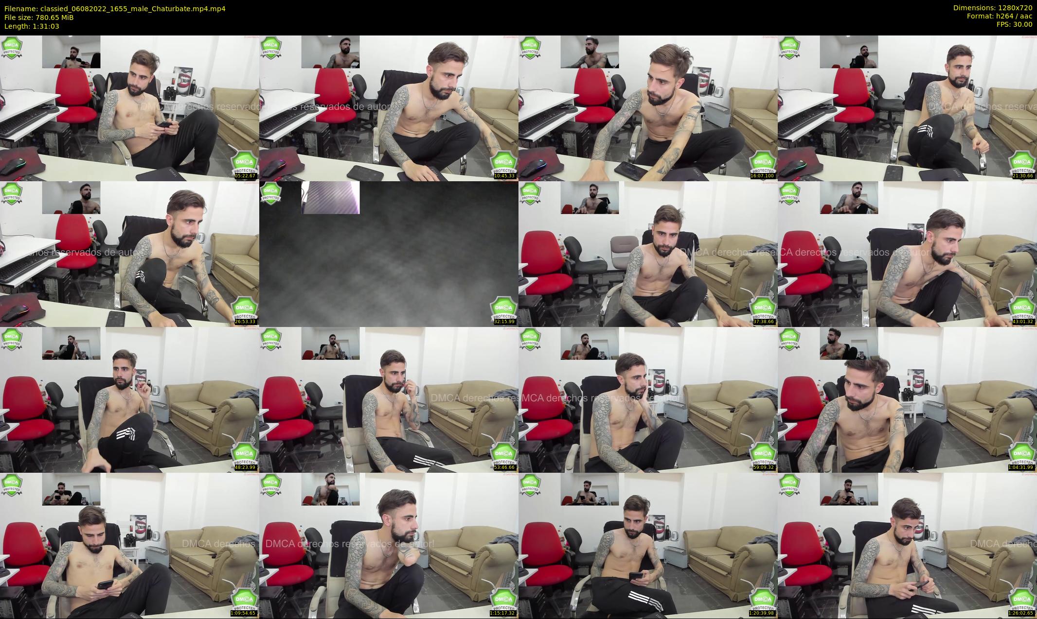 classied — 92 minute Chaturbate male cam show recording, 720p, Aug 6, 2022