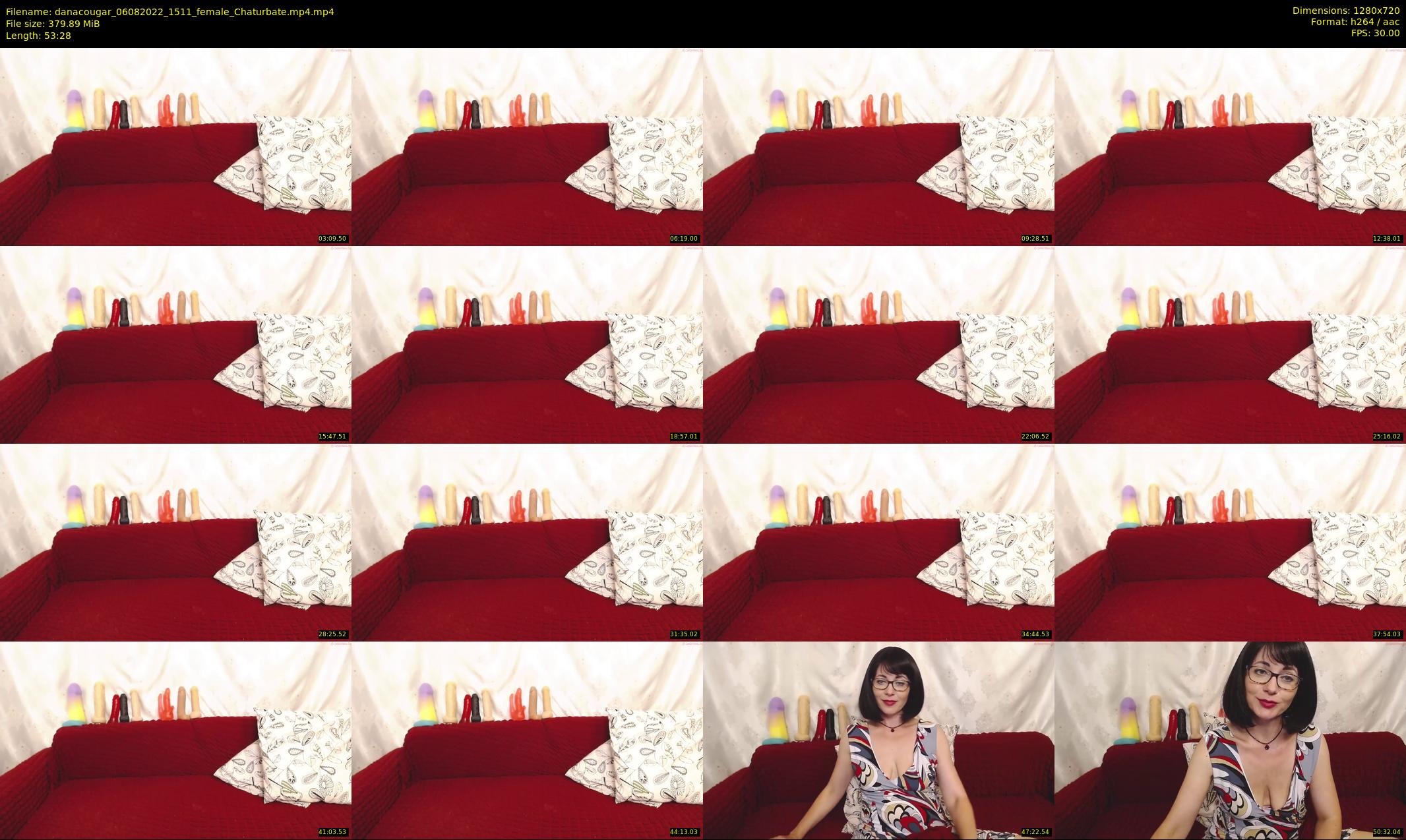 danacougar — 54 minute Chaturbate female cam show recording, 720p, Aug 6, 2022