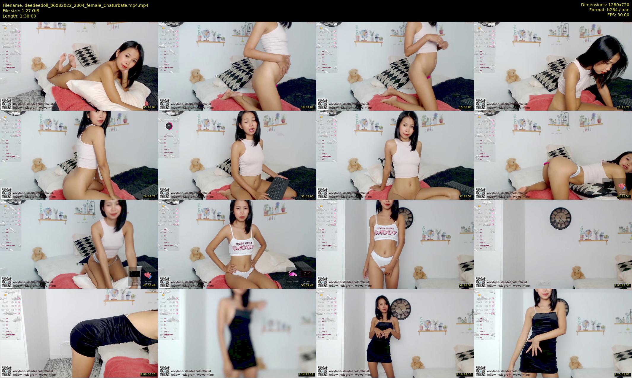 deedeedoll — 90 minute Chaturbate female cam show recording, 720p, Aug 6, 2022