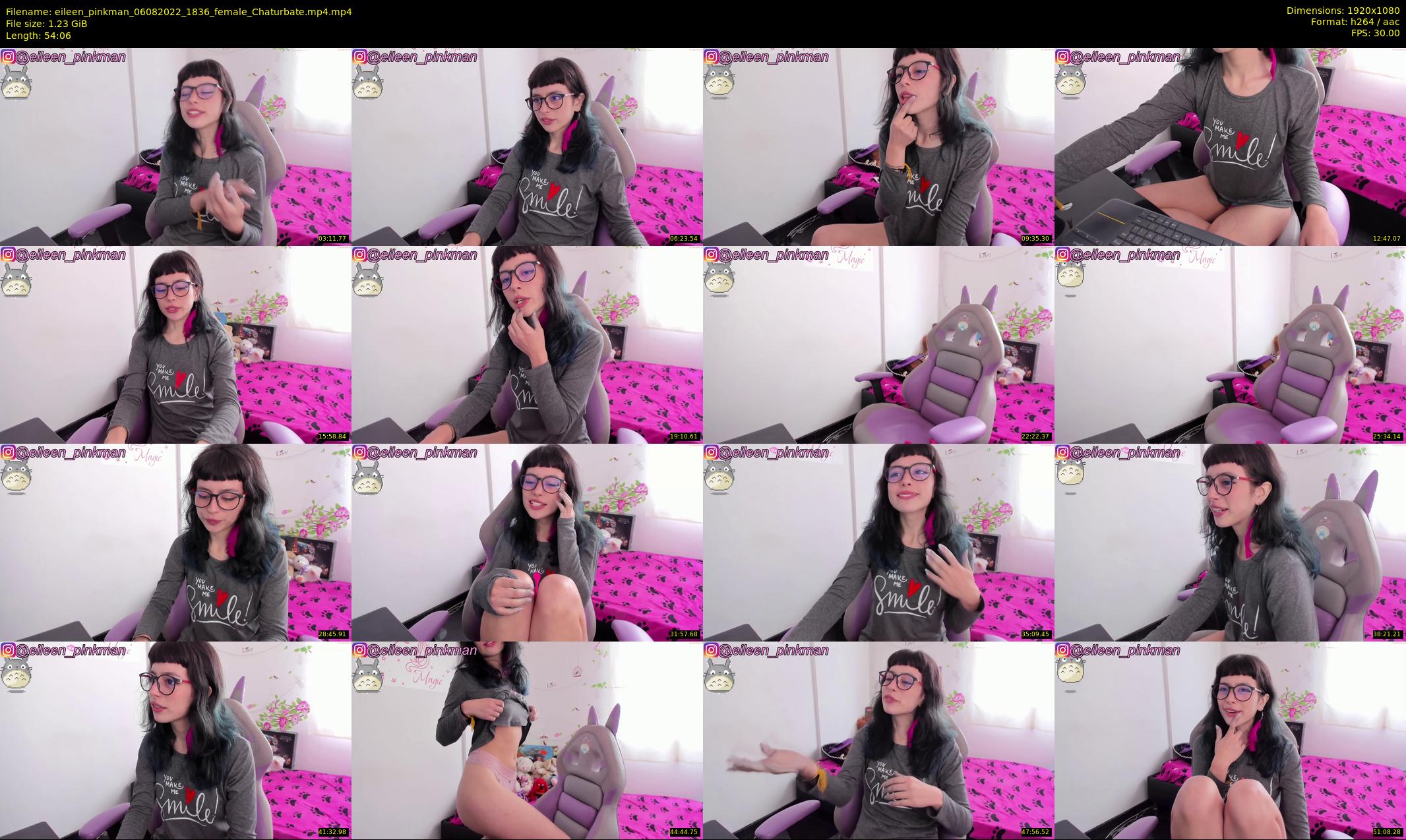 eileen_pinkman — 55 minute Chaturbate female cam show recording, 1080p, Aug 6, 2022