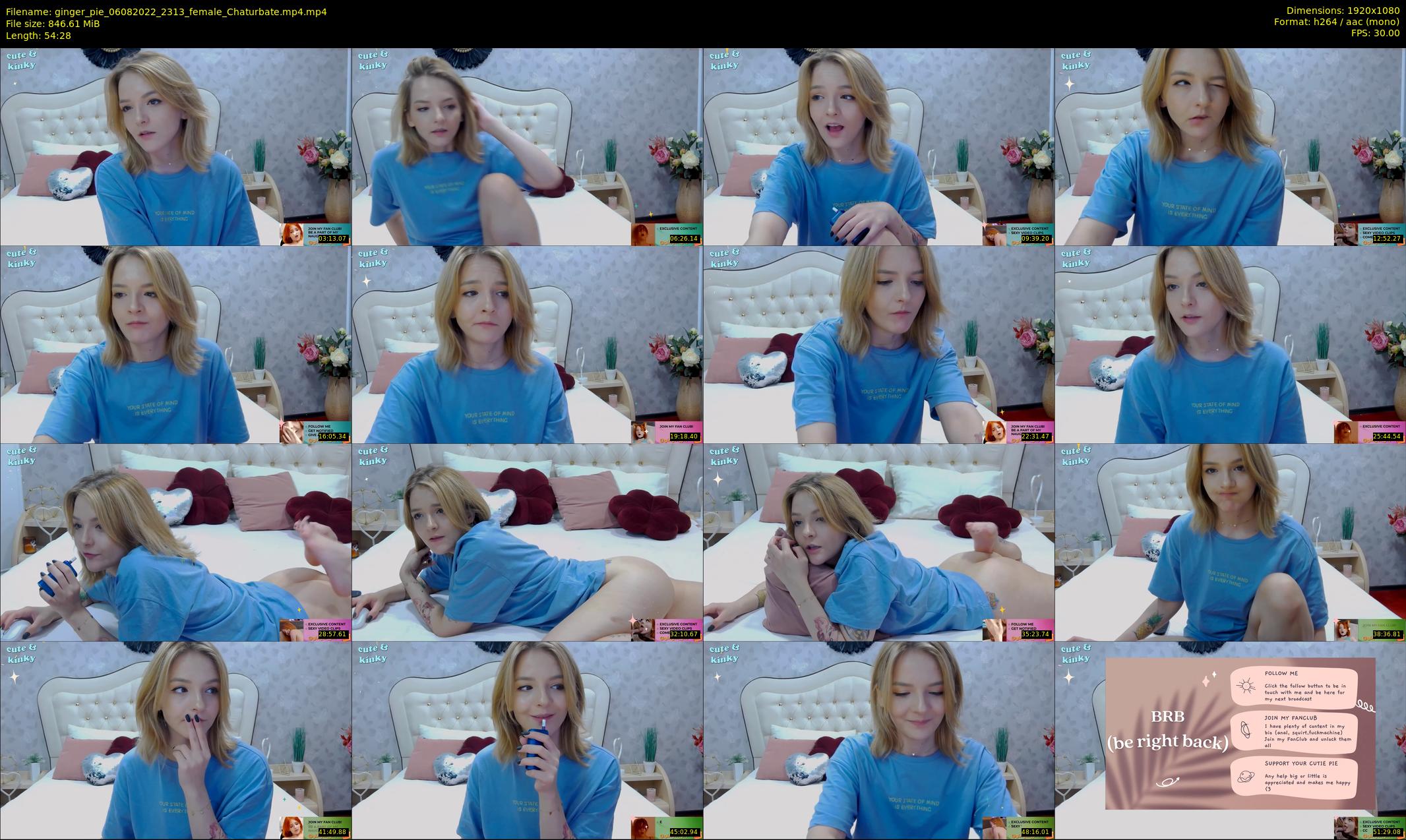 ginger_pie — 55 minute Chaturbate female cam show recording, 1080p, Aug 6, 2022