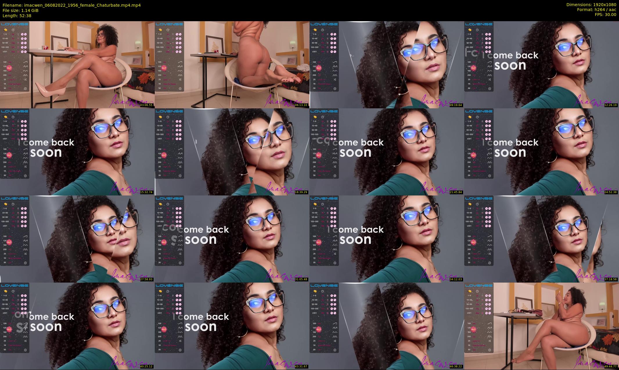 imacwen — 53 minute Chaturbate female cam show recording, 1080p, Aug 6, 2022