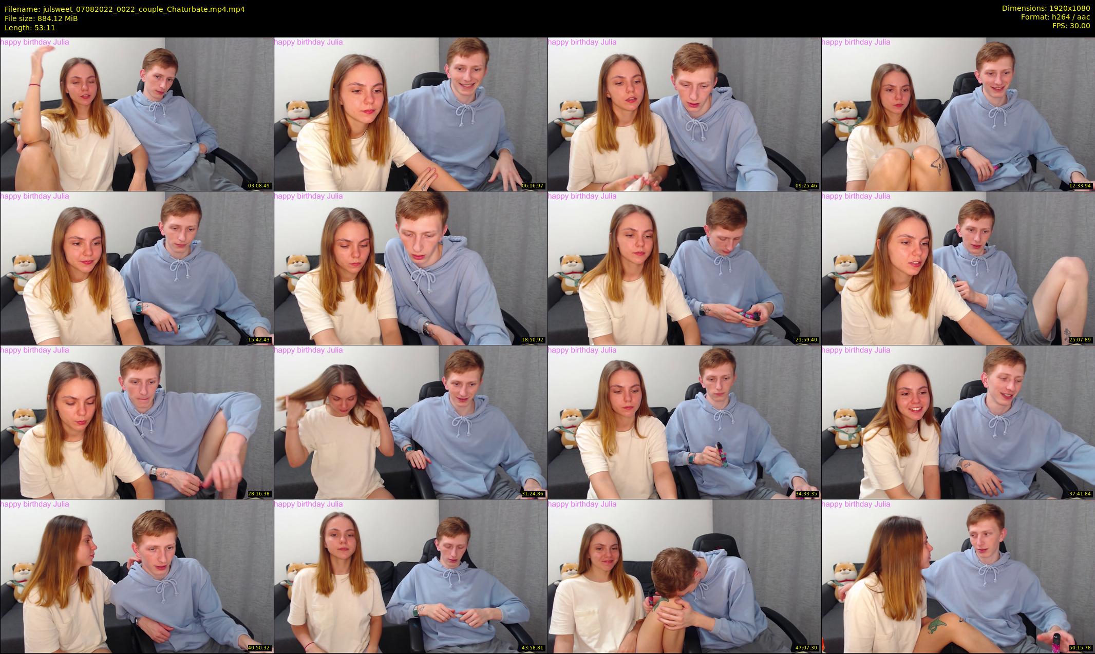 julsweet — 54 minute Chaturbate male cam show recording, 1080p, Aug 7, 2022