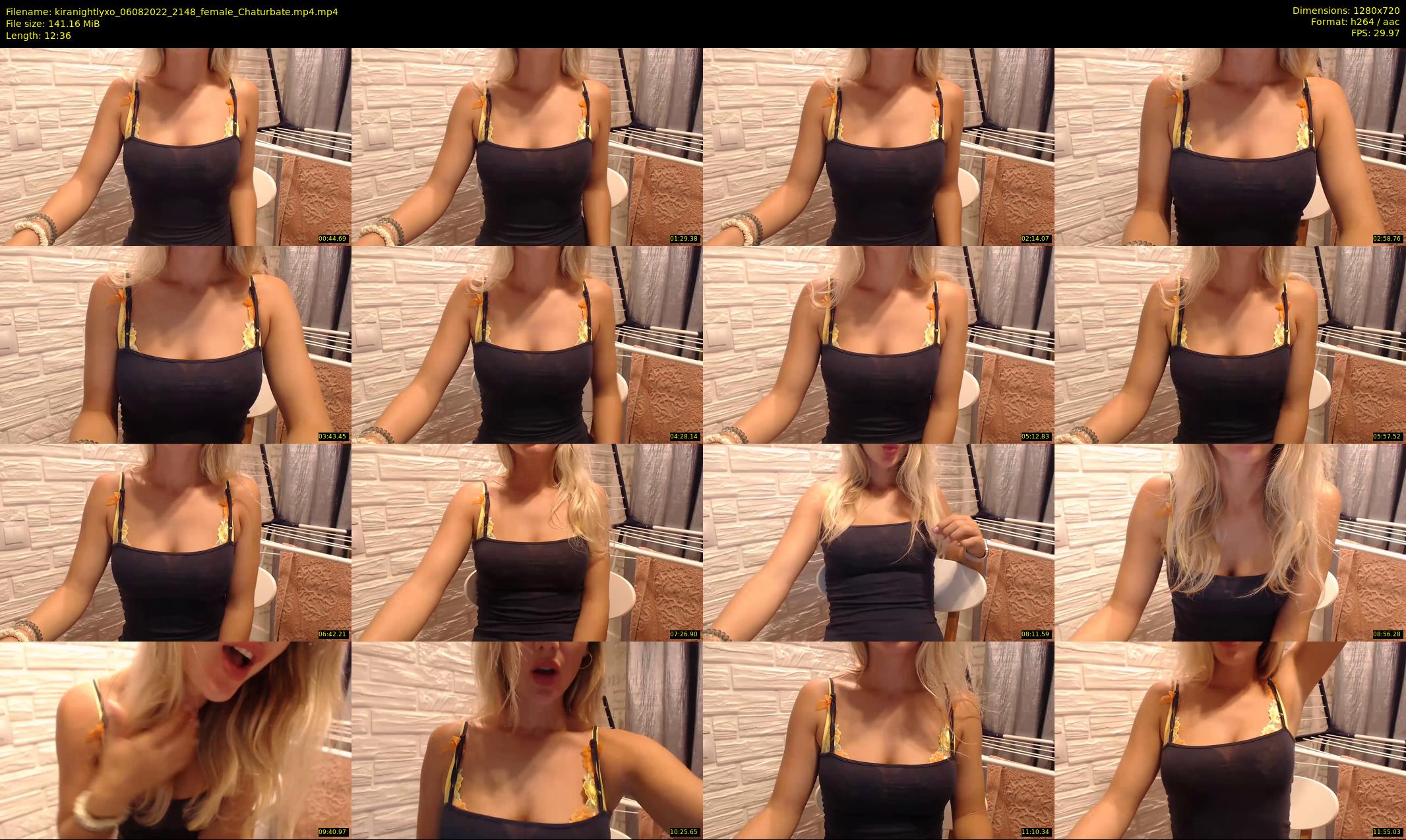 kiranightlyxo — 13 minute Chaturbate female cam show recording, 720p, Aug 6, 2022