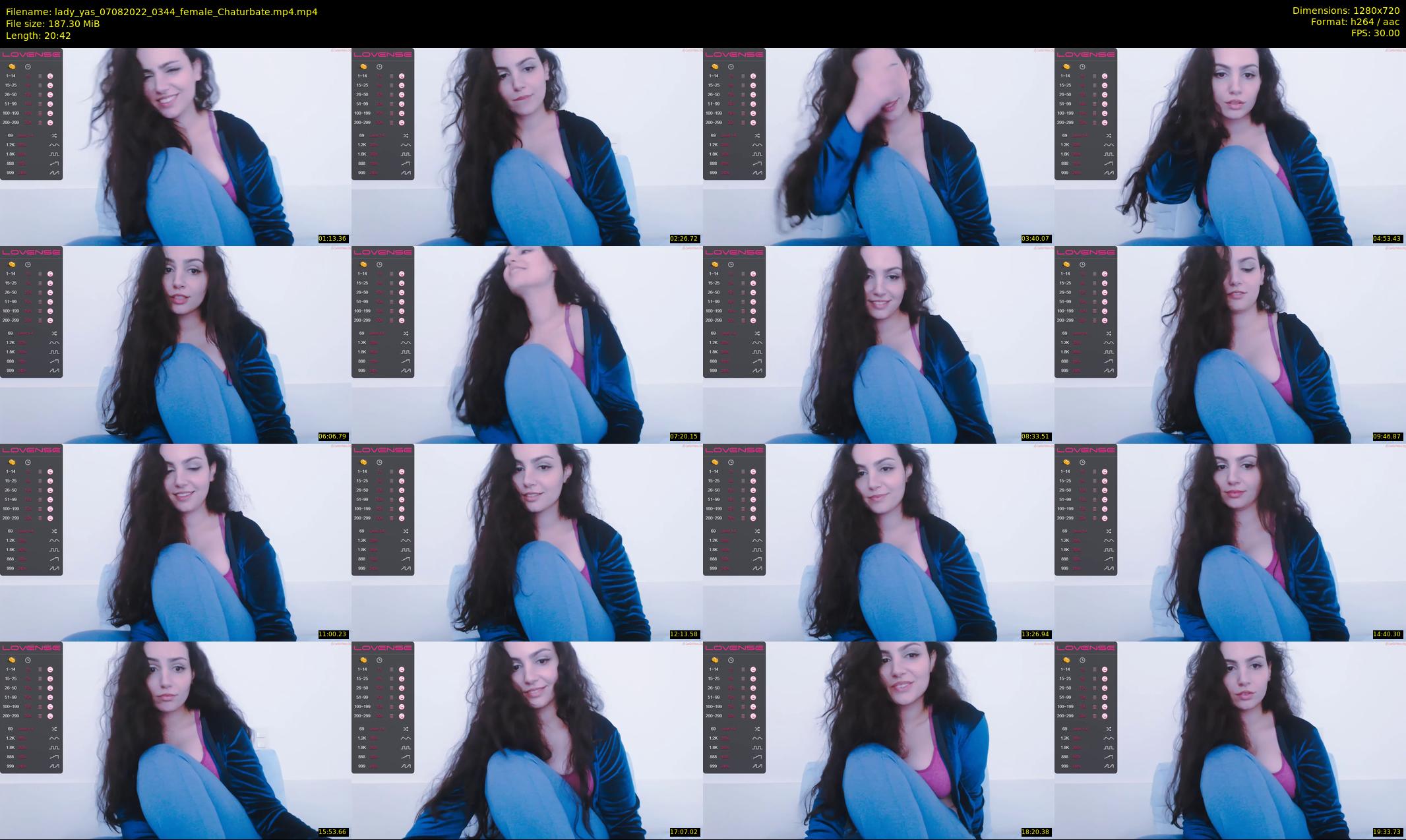 lady_yas — 21 minute Chaturbate female cam show recording, 720p, Aug 7, 2022
